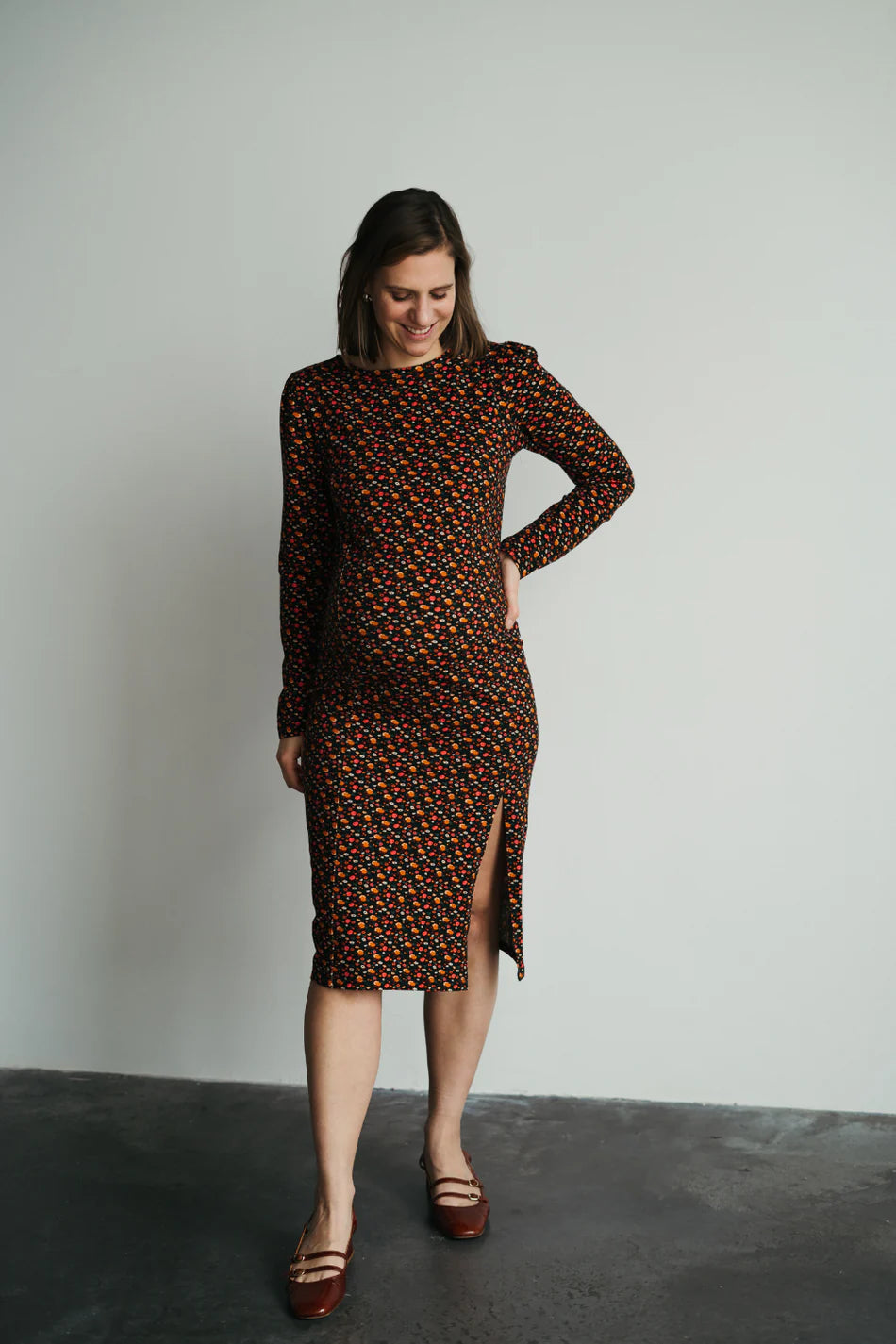 Robe de maternité florale Flore