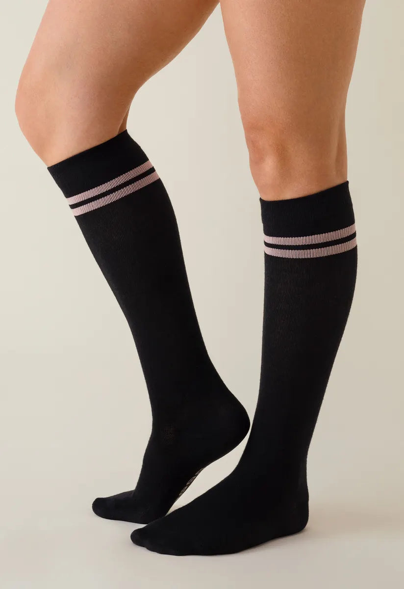 Chaussettes de compression de maternité en maille côtelée