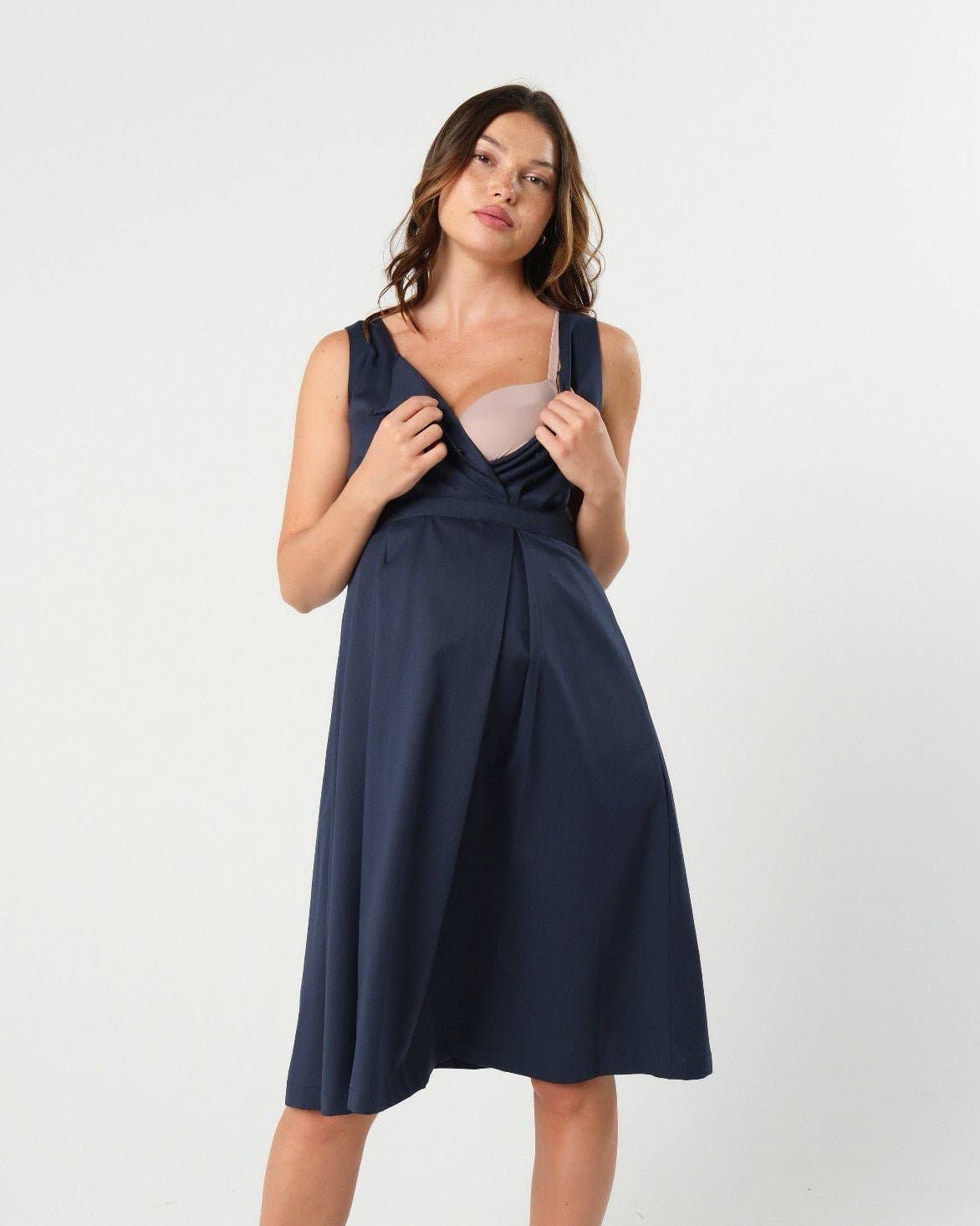 INTO THE BLUE Empire Maternity & Nursing Dress