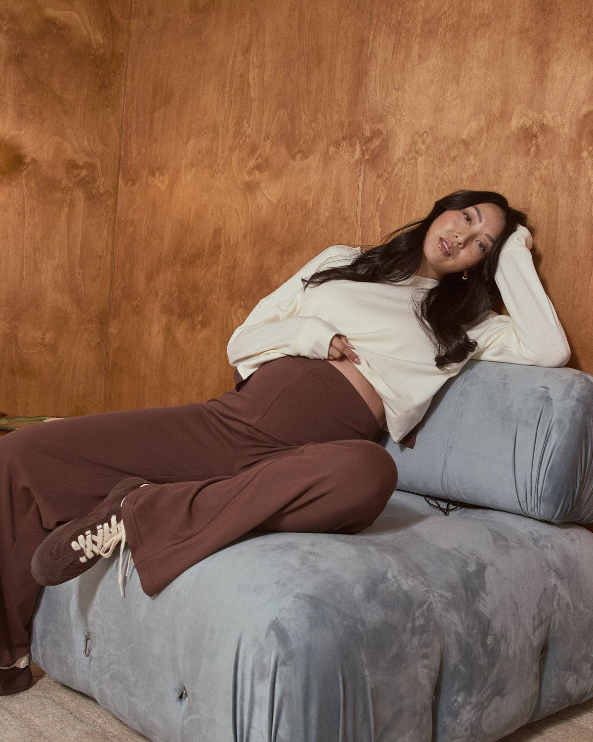 Harriette Wide Cotton Pants - Espresso