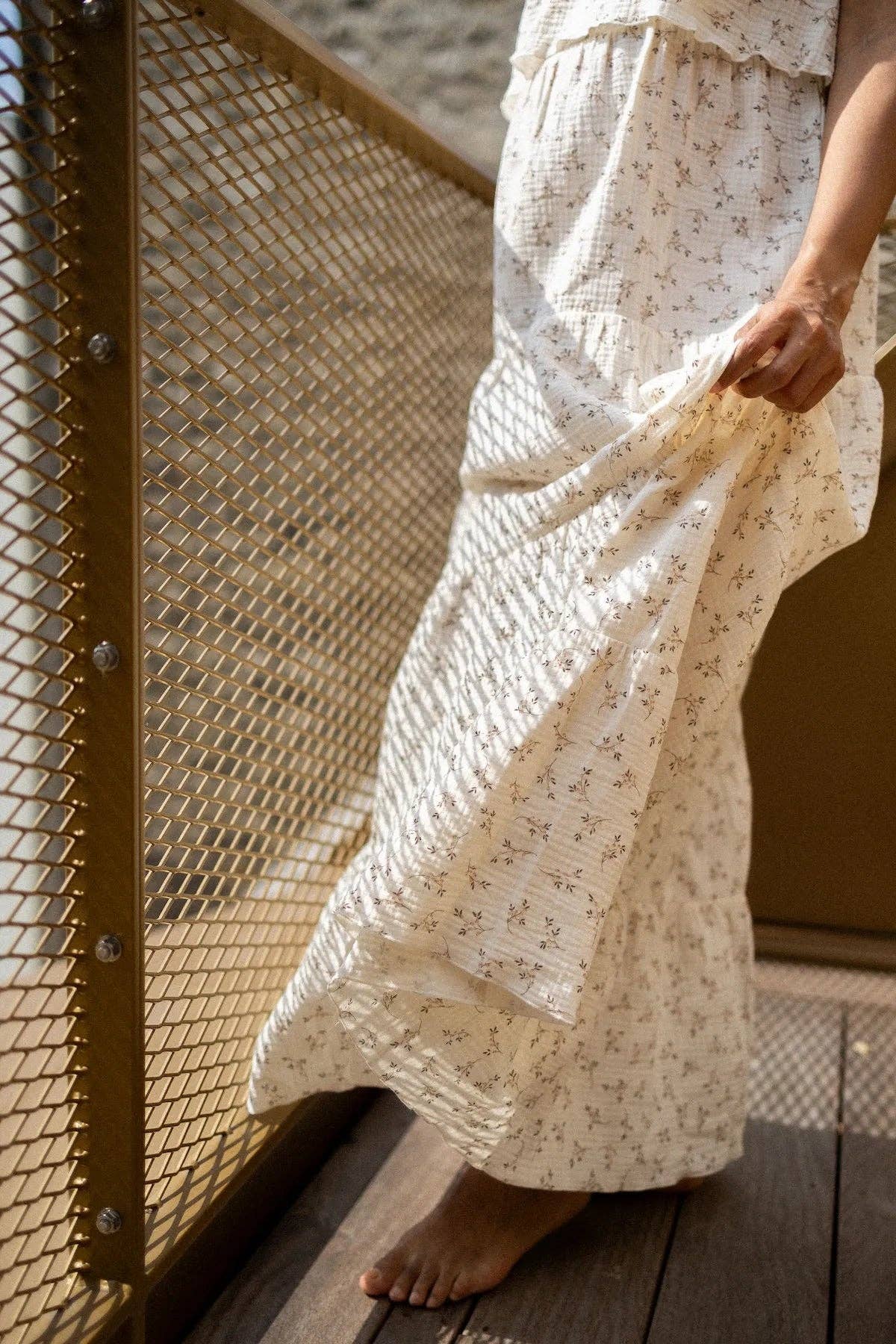 Robe d'allaitement longue à fleurs Summ'her Mama