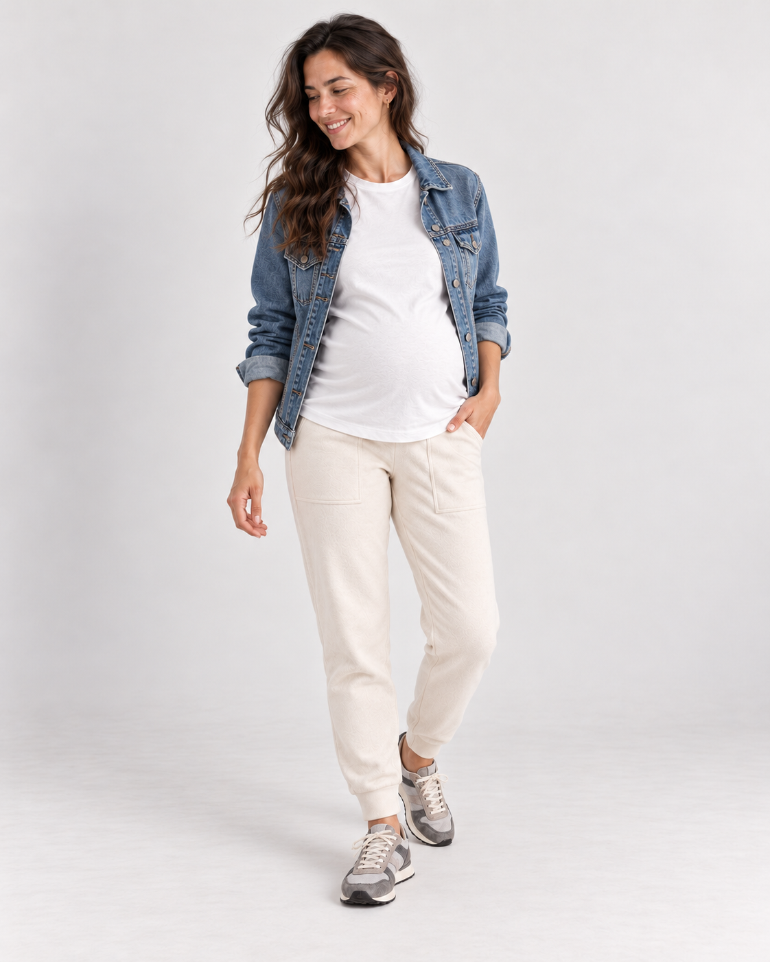 The Cove Maternity Jogger - Bone