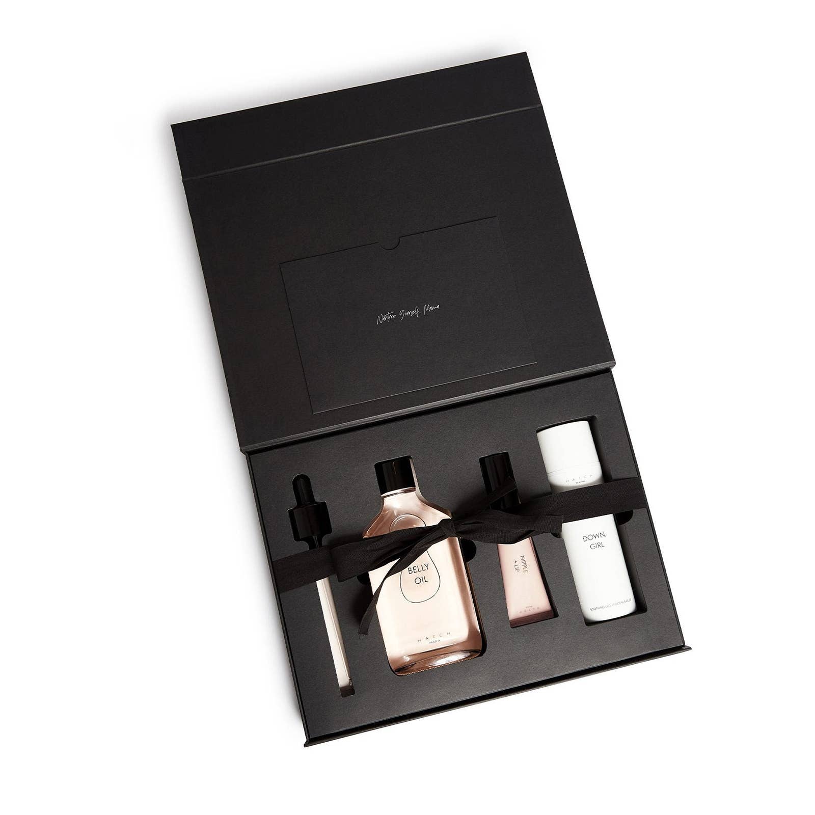 Coffret cadeau indispensables pour les nouvelles mamans : huile pour le ventre, soin pour les jambes, soin des mamelons et des lèvres