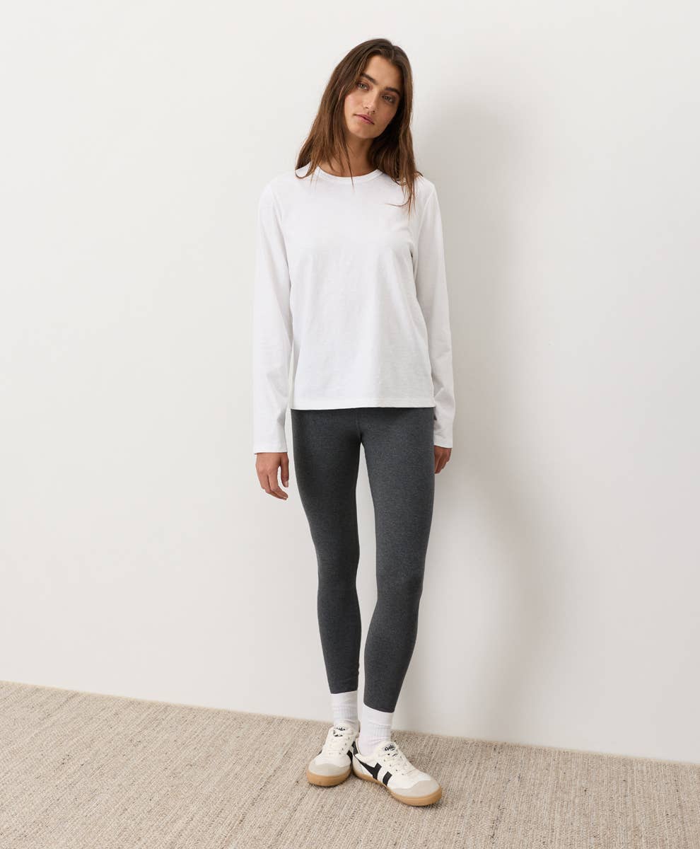 Women's Soft-Slub Essential Crewneck Long Sleeve Tee