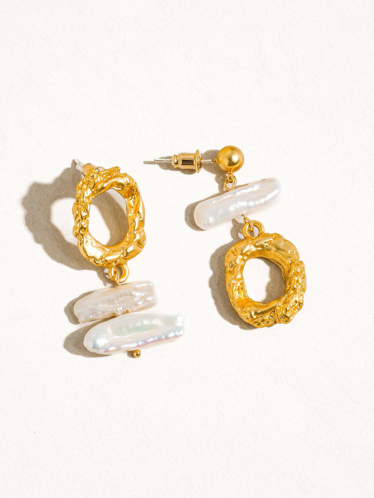 Blaze 18K Gold Baroque Pearl Earrings