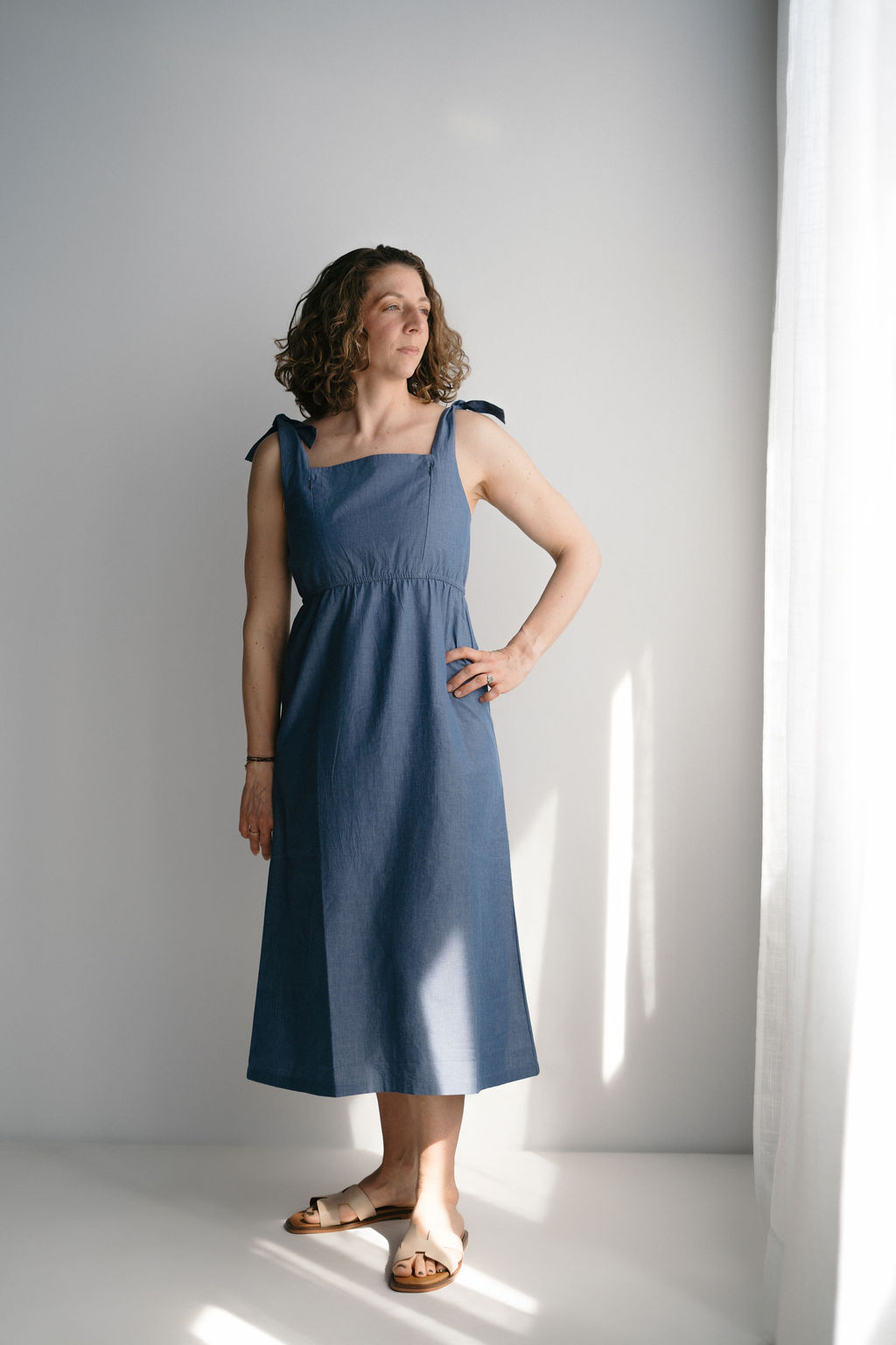 Rosalie Nursing Dress - Blue