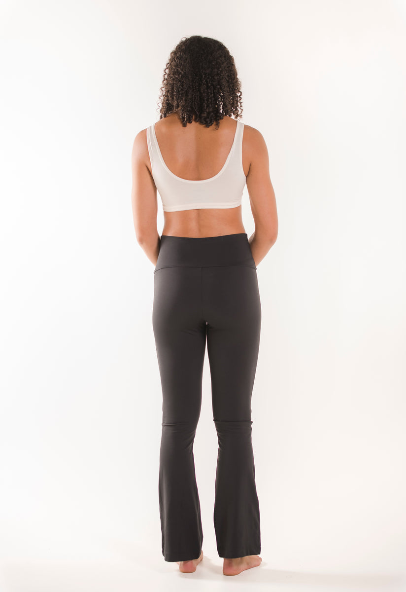 Flared Maternity Yoga Pants with Stretch Waistband