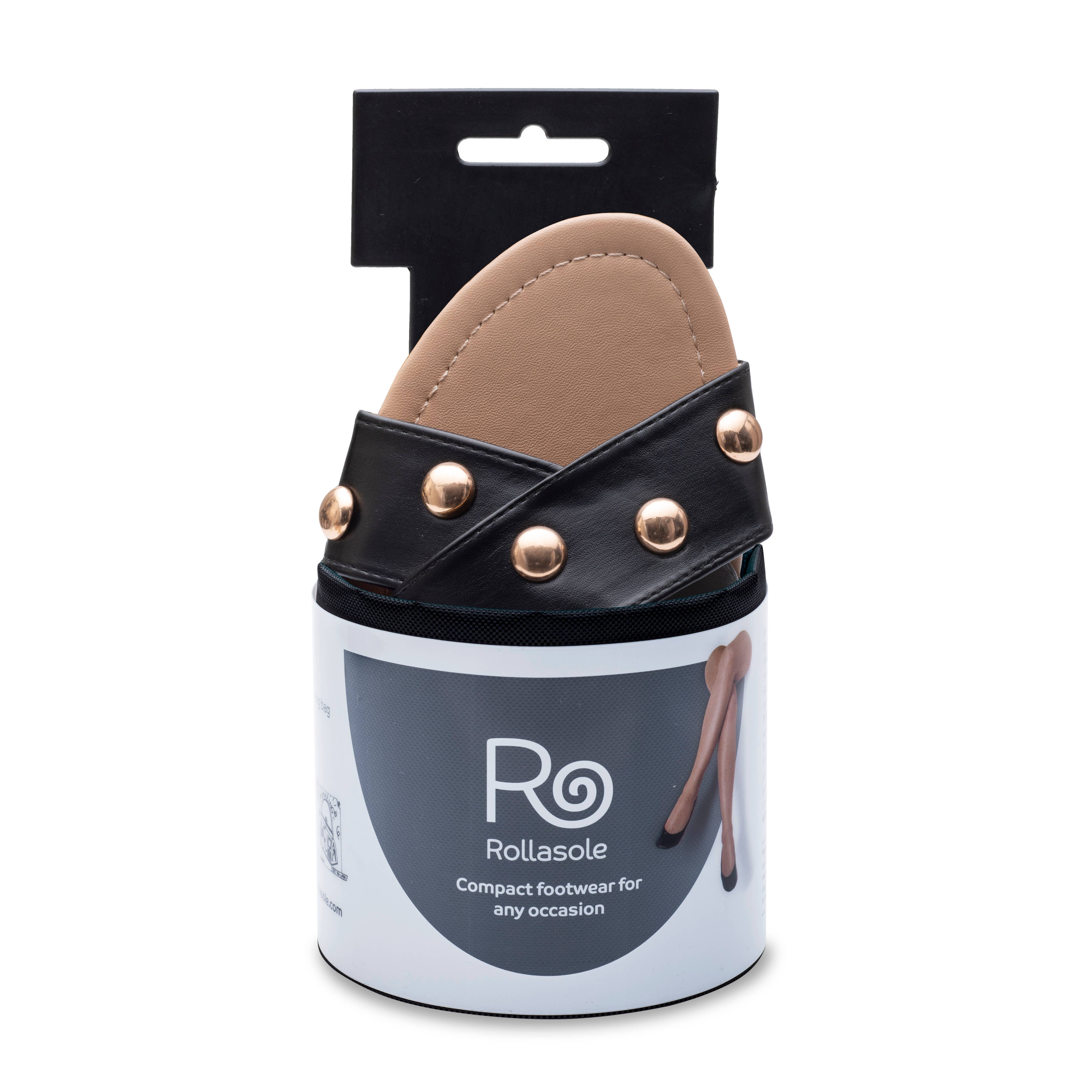 Sandales à clous noires à semelle roulée pliable, un véritable atout charme !