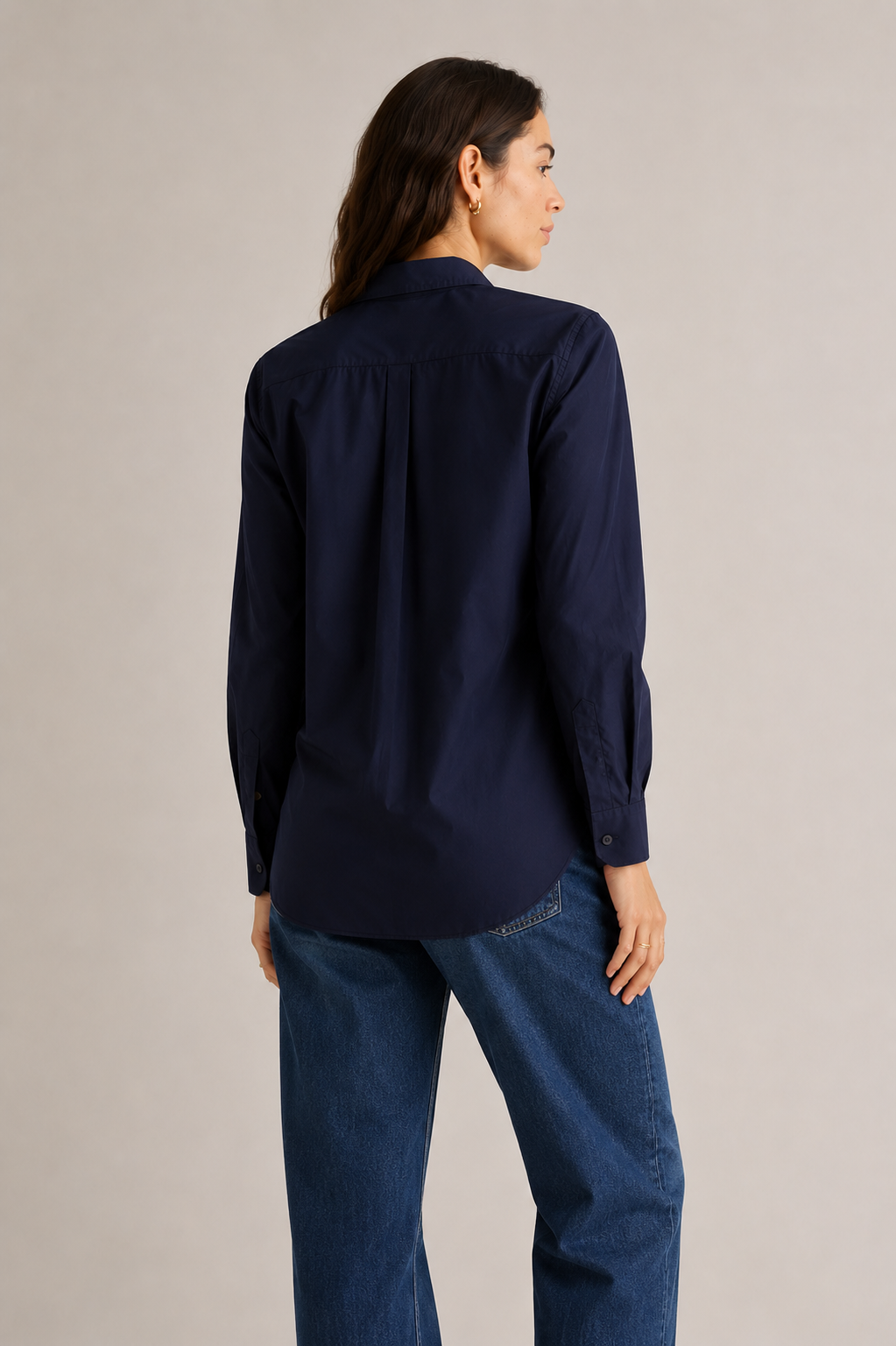 The Form Maternity Shirt — Navy