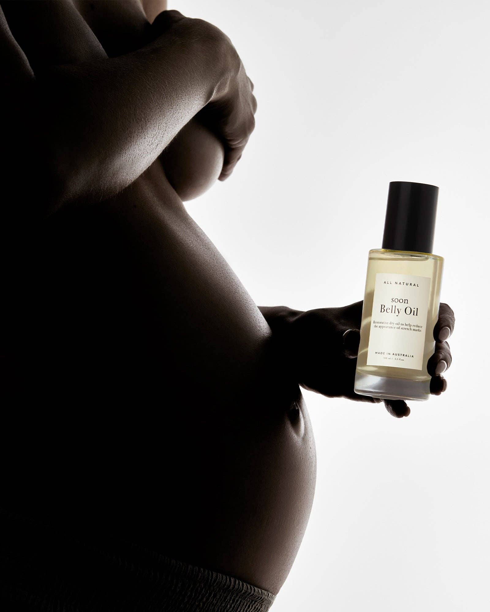 Huile de bambou marin pour le ventre – Soin nourrissant pour la peau pendant la grossesse et après l'accouchement