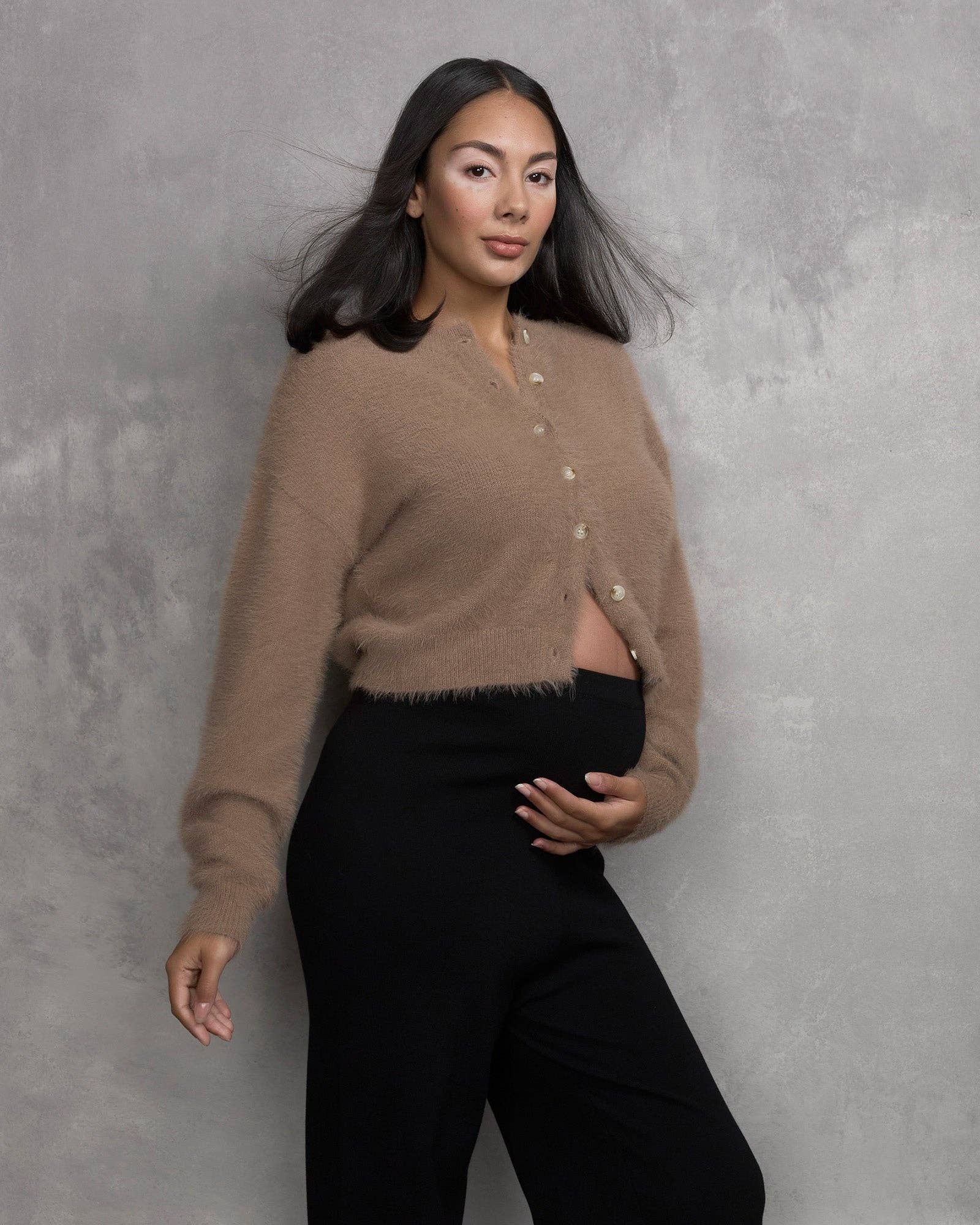Rosie Brushed Light Taupe Cardigan