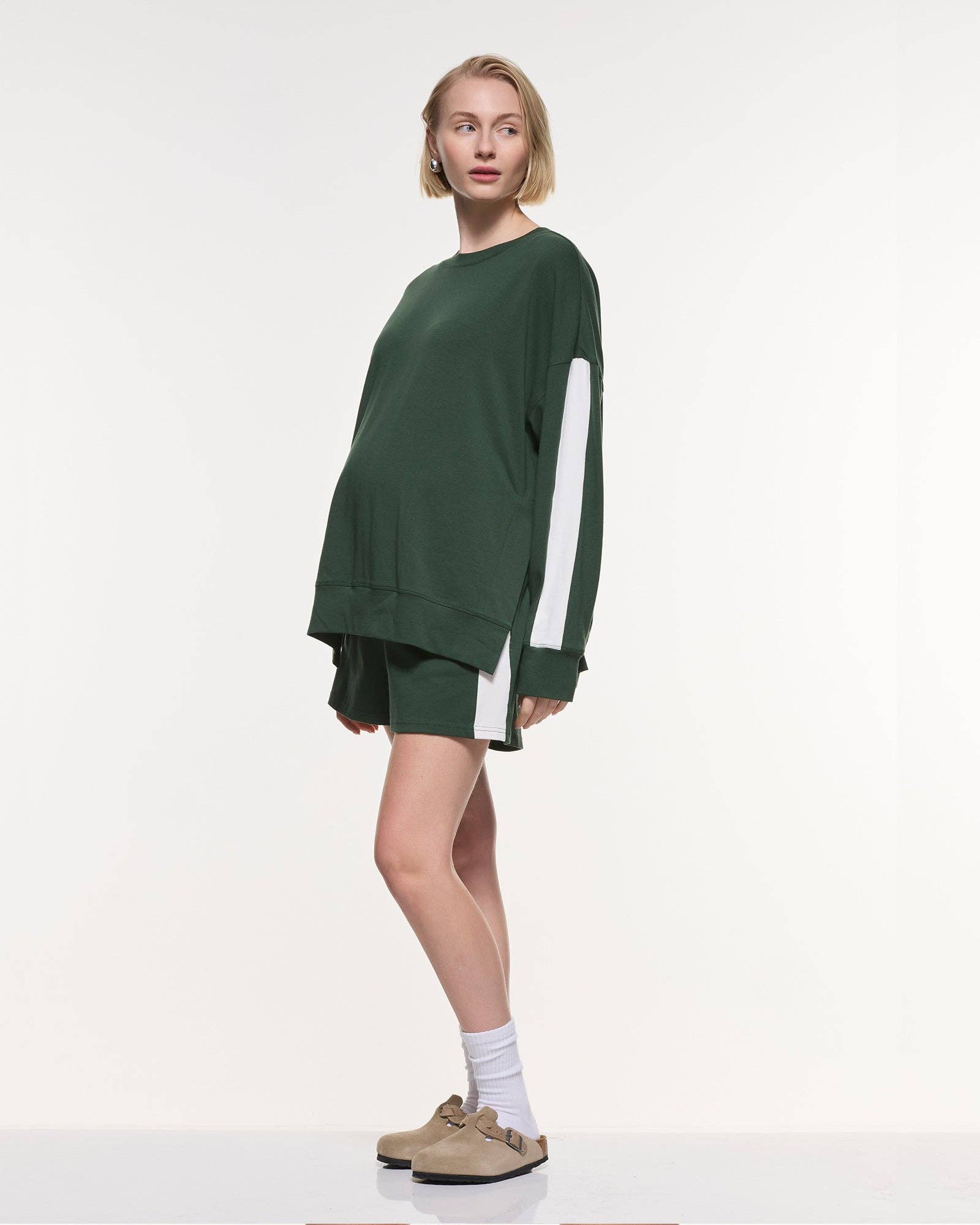 Side Stripe Cotton Shorts