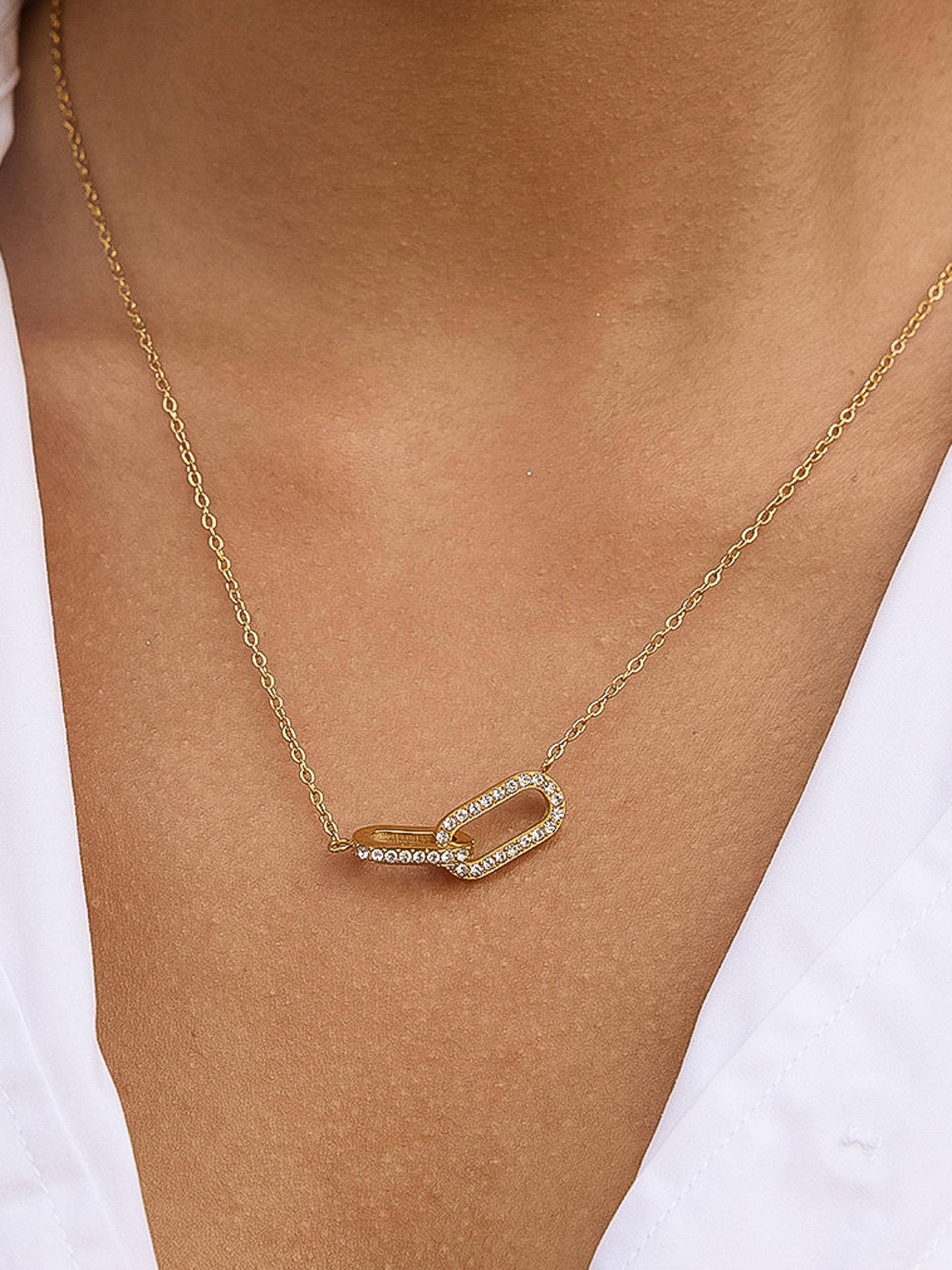Priamo 18K Gold Pavé Chain Necklace