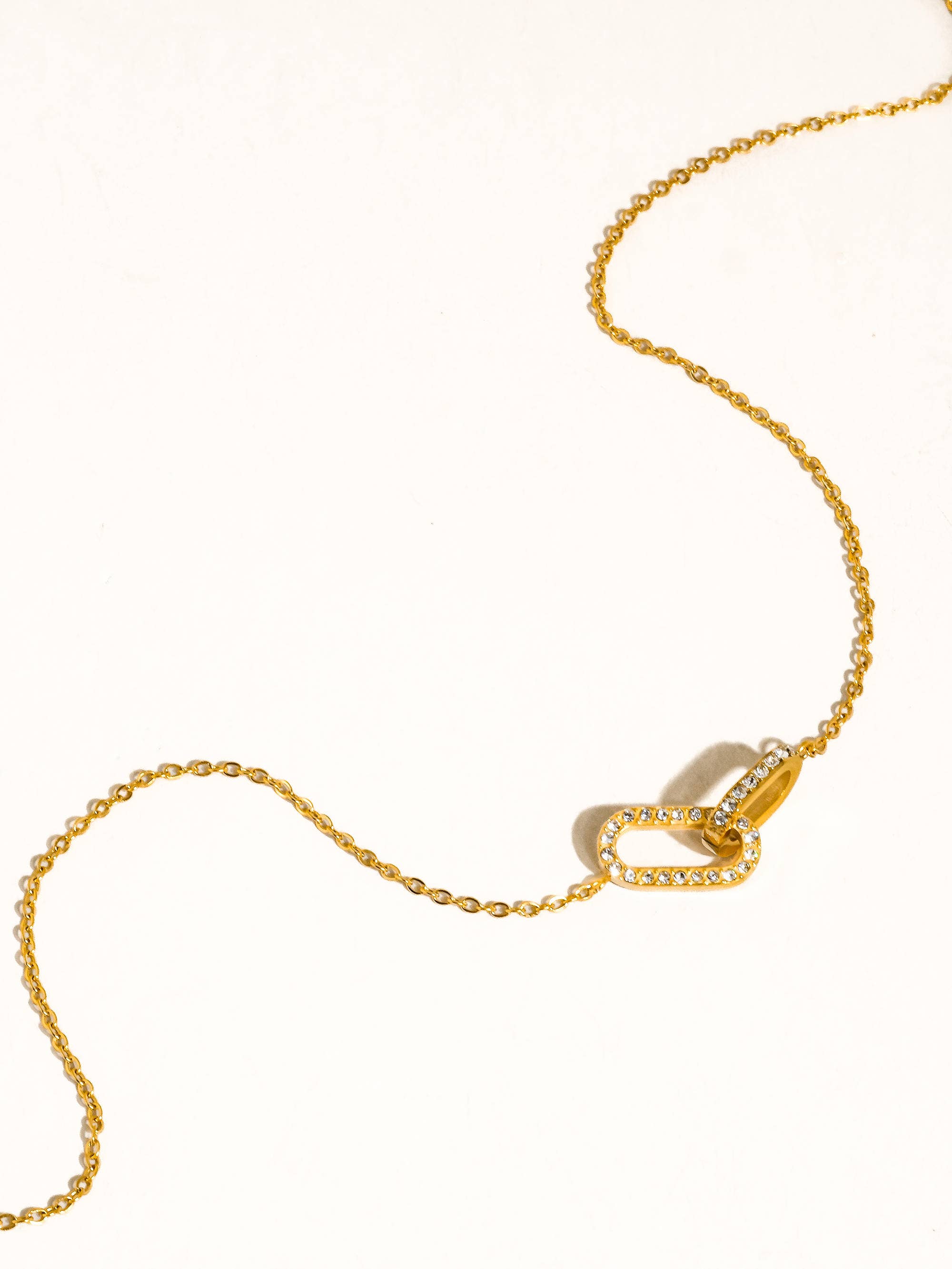 Priamo 18K Gold Pavé Chain Necklace