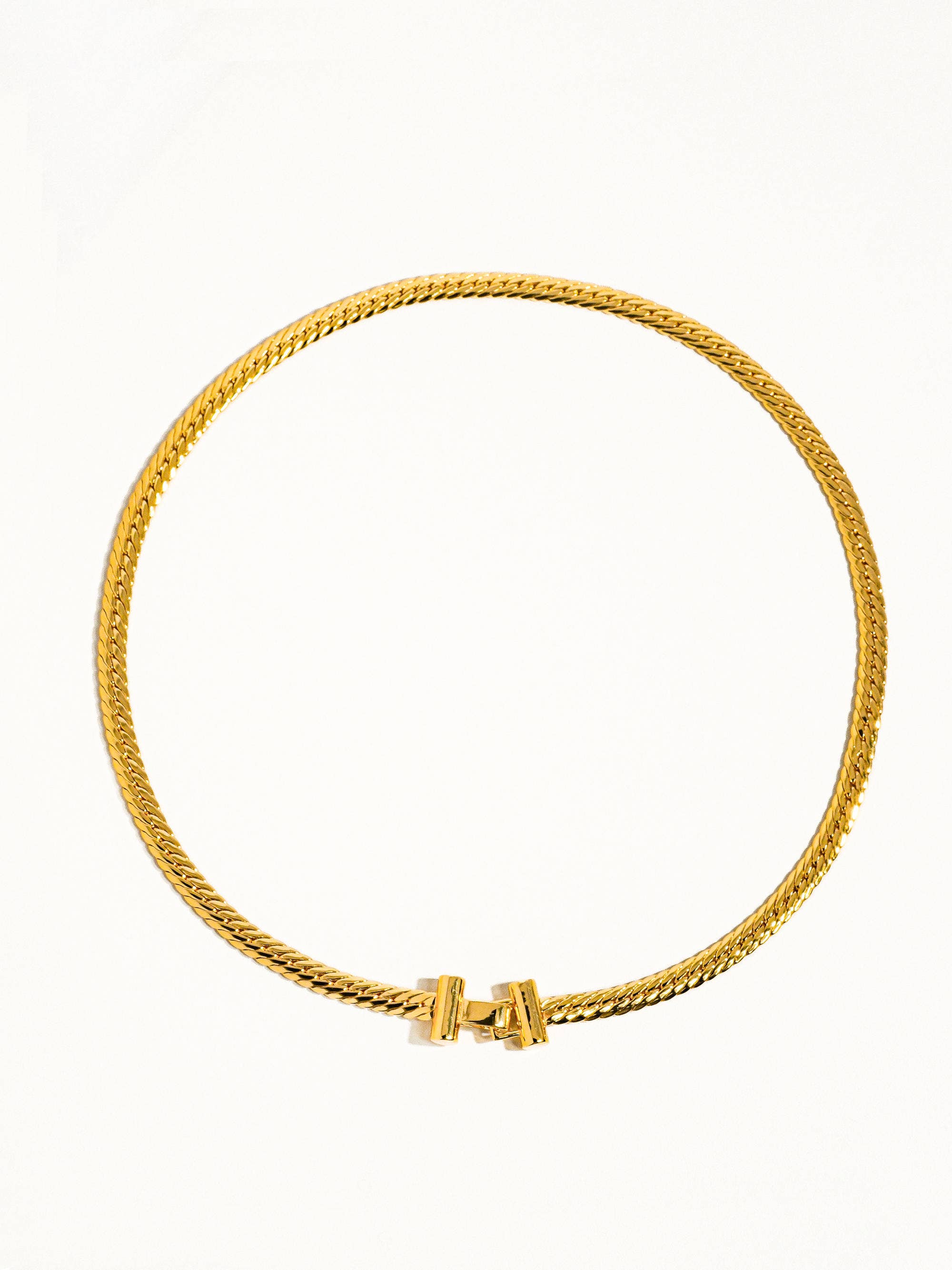 Savannah 18K Gold T Bold Chain Choker: Yellow Gold