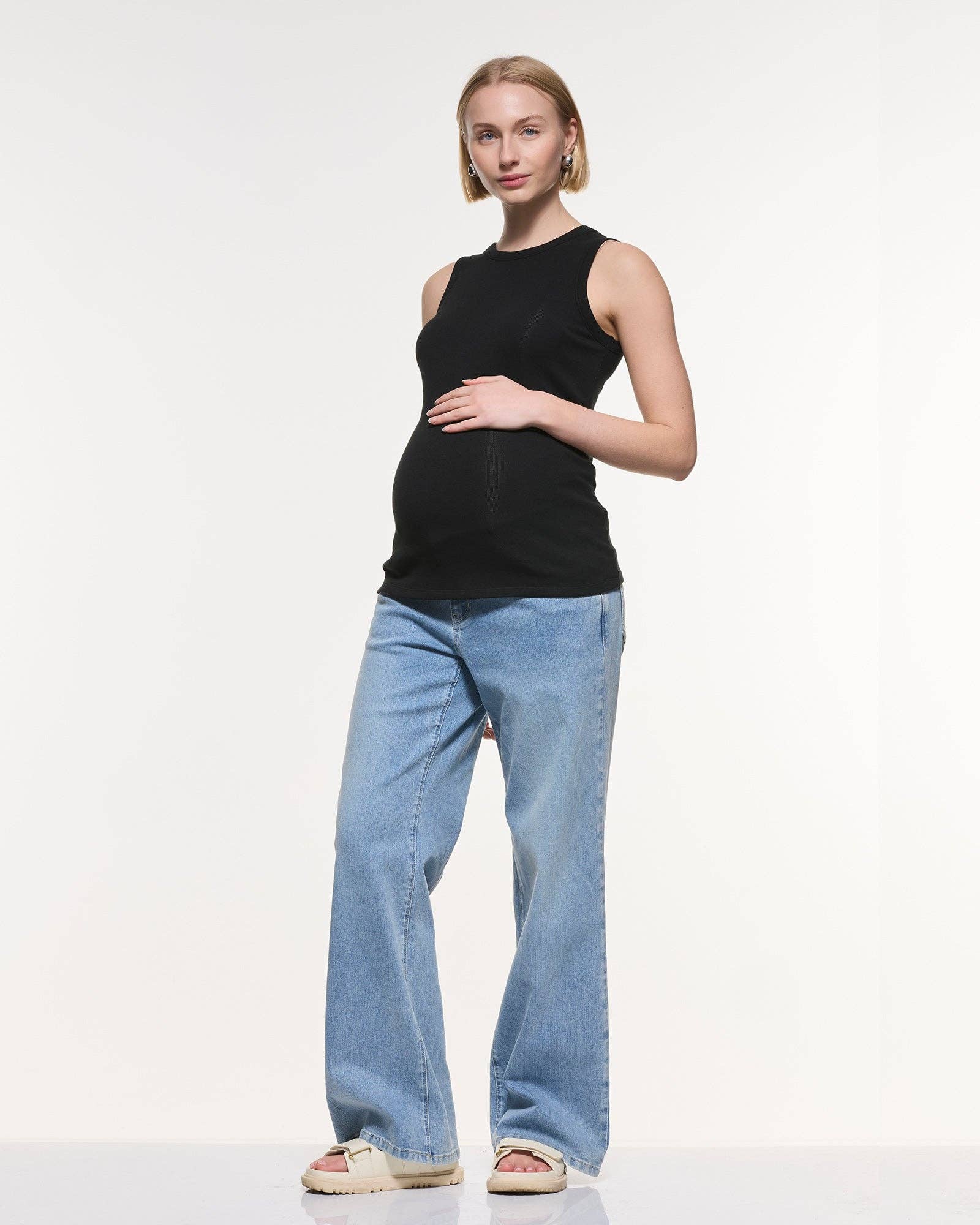 Débardeur côtelé souple de base