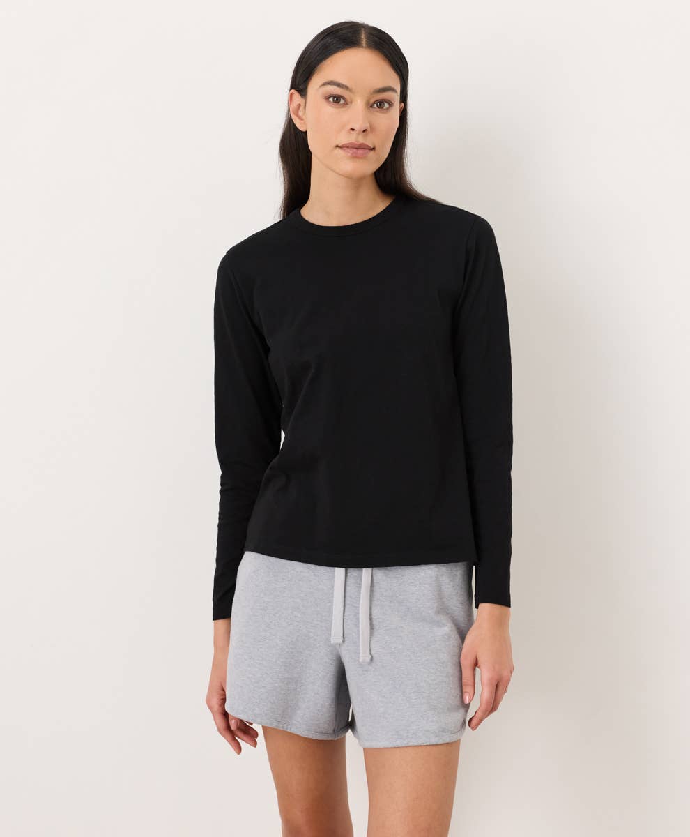Women's Soft-Slub Essential Crewneck Long Sleeve Tee