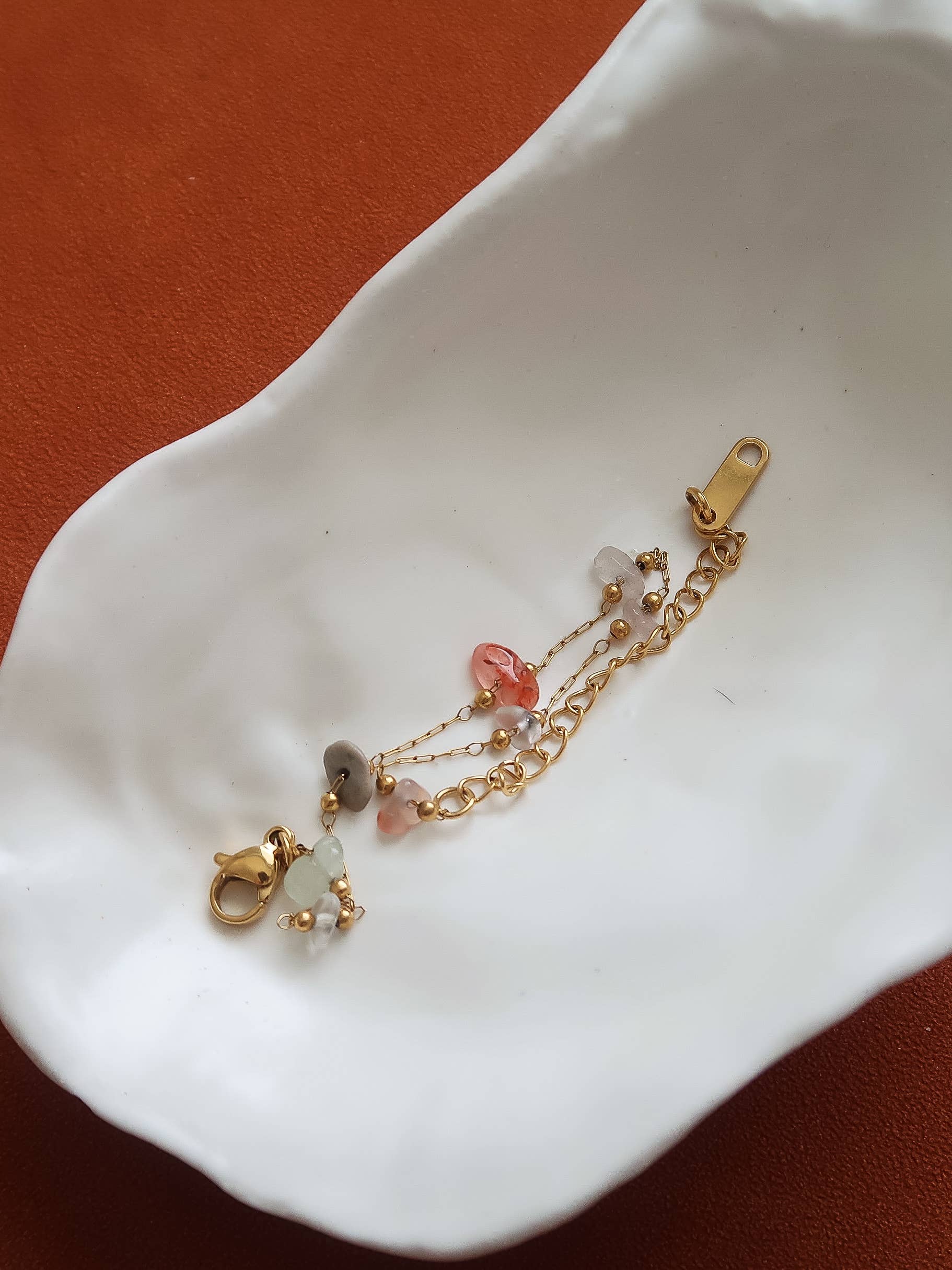 Besse 18K Gold Multi-Gemstone Necklace & Bracelet