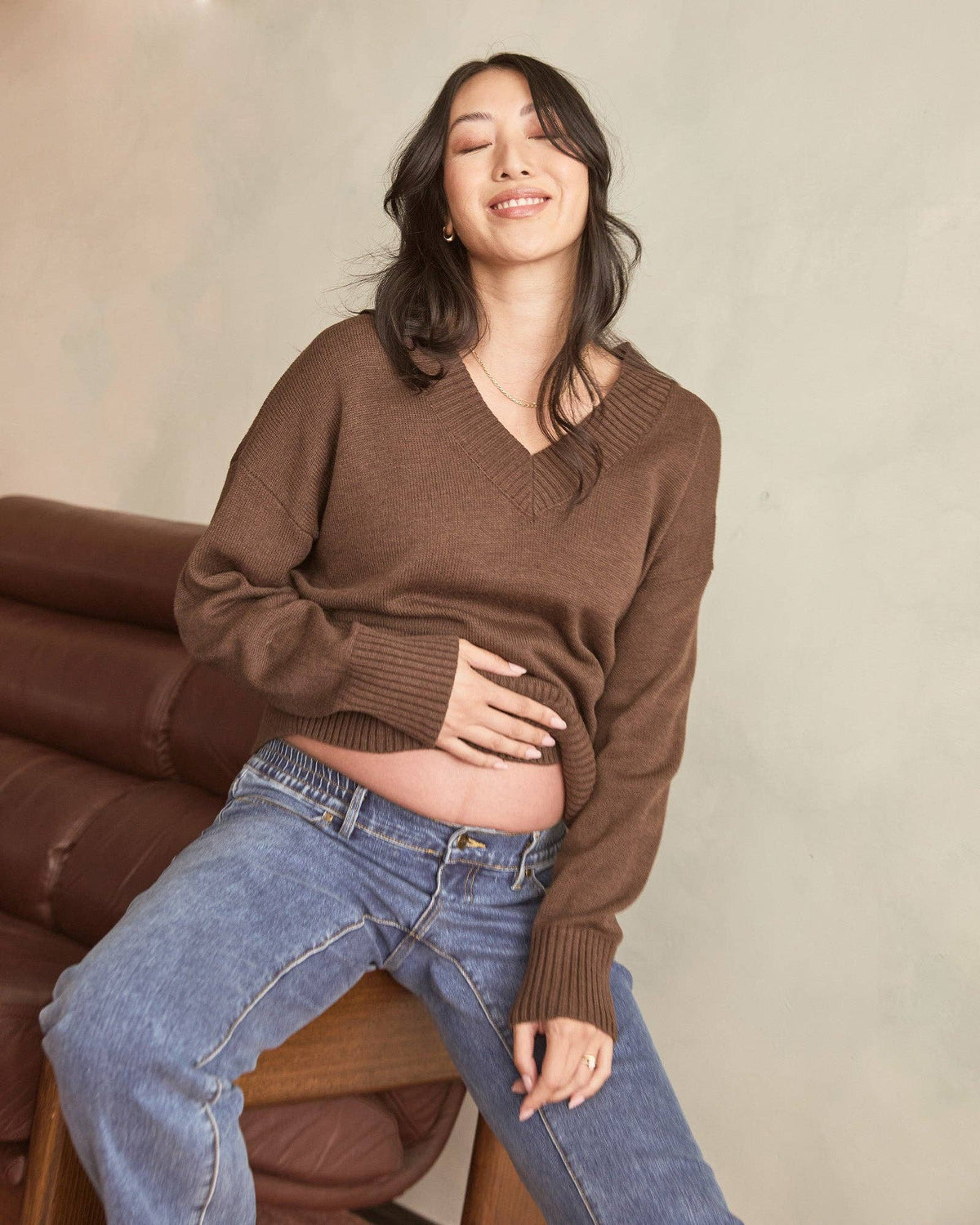 Recycled Cashmere V-Neck Sweater