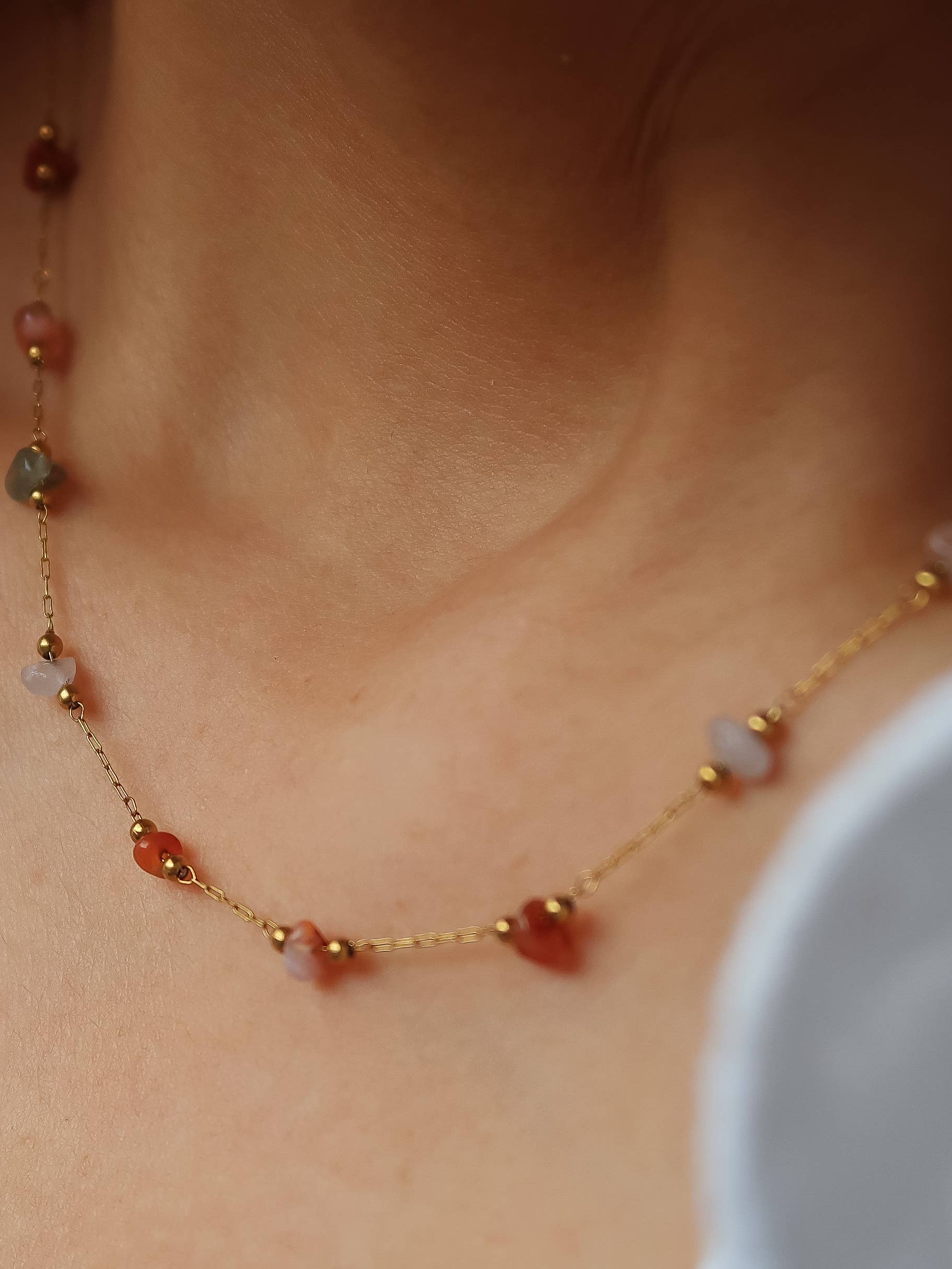Besse 18K Gold Multi-Gemstone Necklace & Bracelet