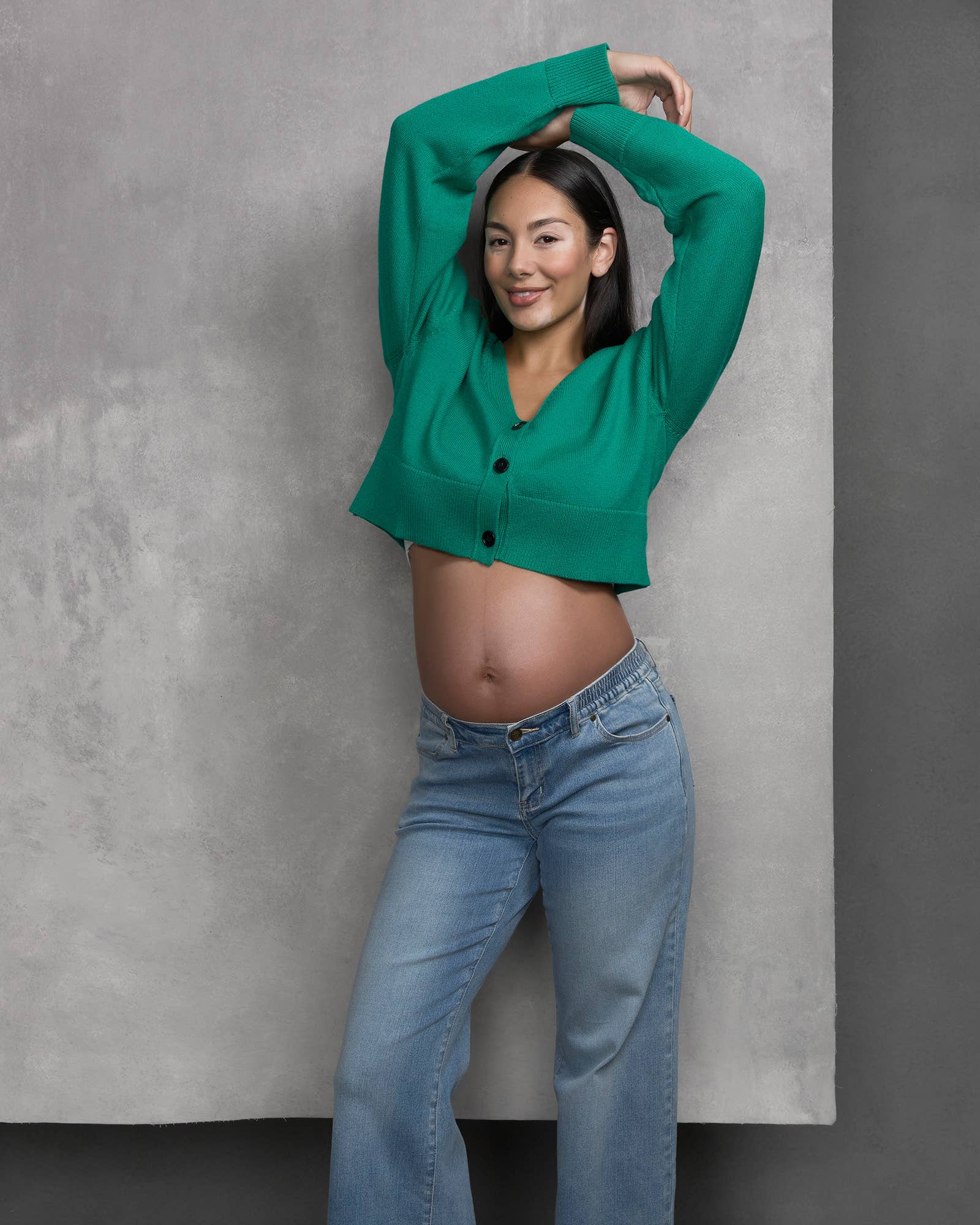 Gilet court à col en V