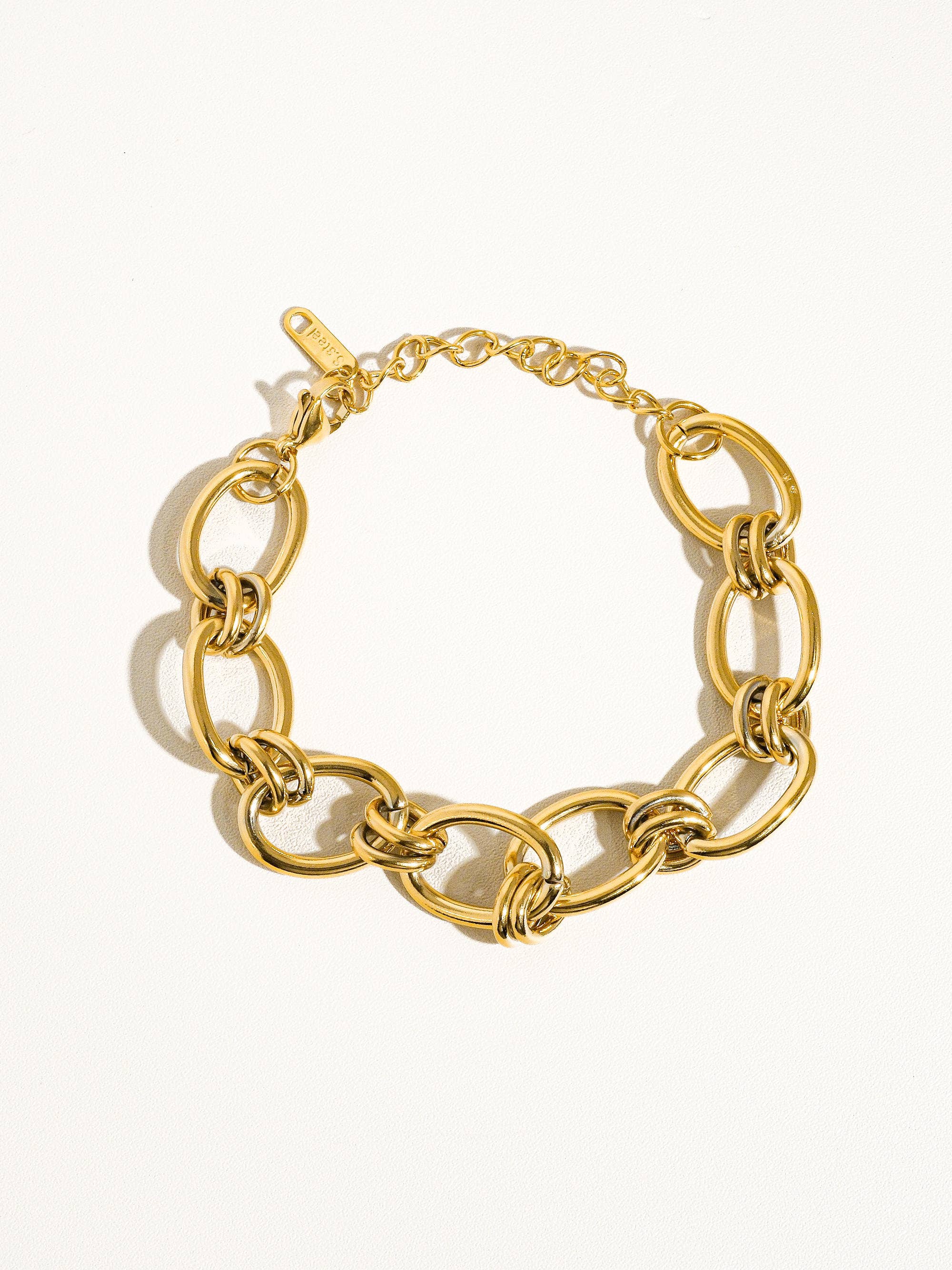 Tila 18K Gold Non-Tarnish Bold Chain Bracelet: Yellow Gold