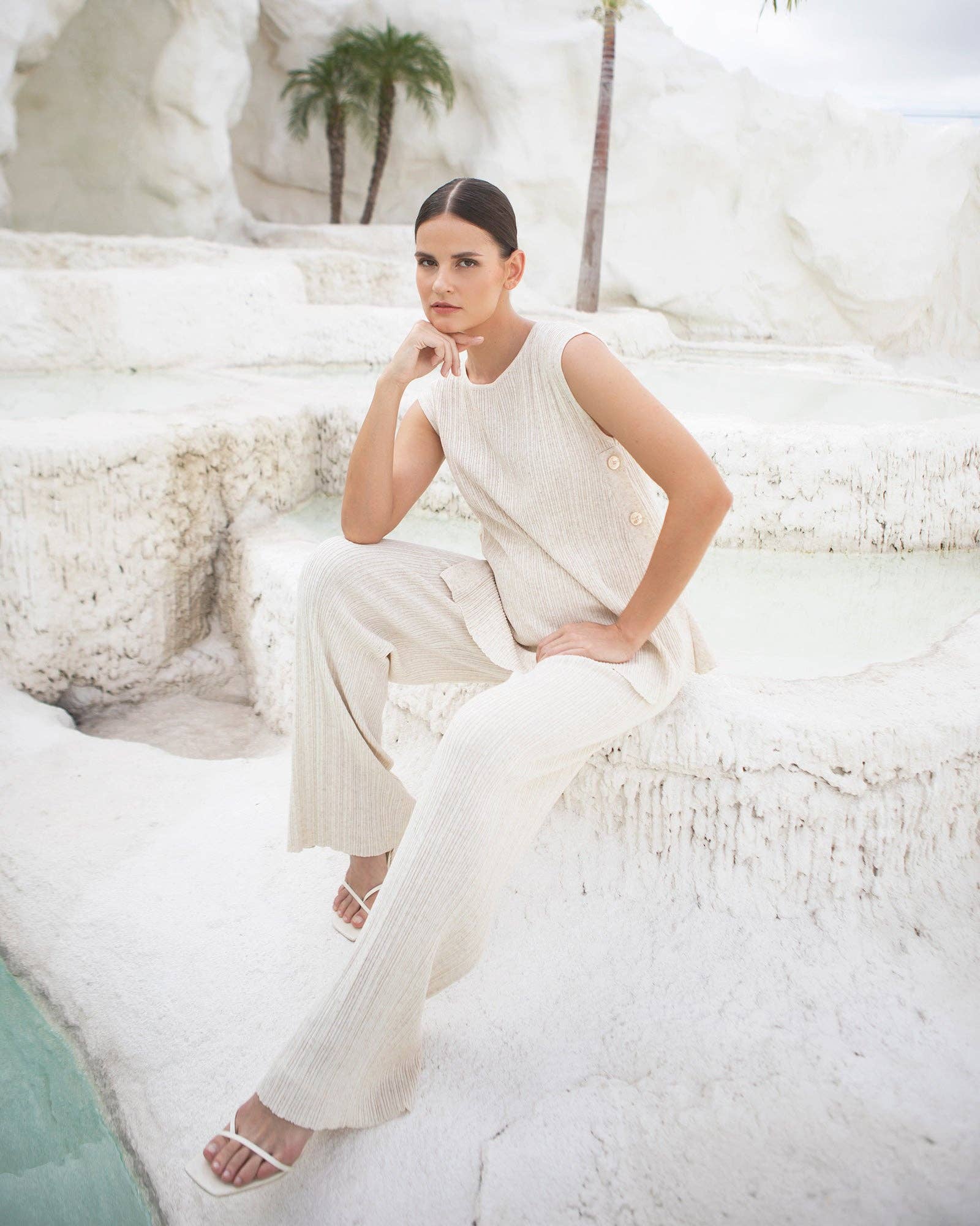 Collette Linen Knit Maternity Pants