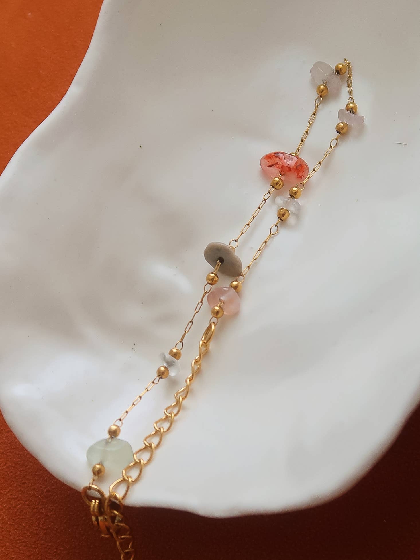 Besse 18K Gold Multi-Gemstone Necklace & Bracelet