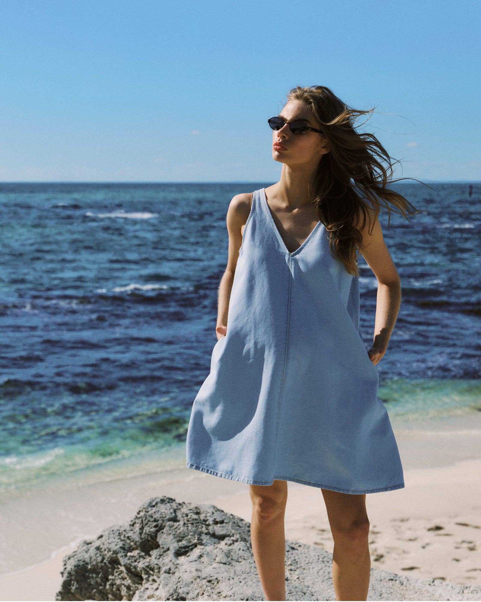 Robe mini en jean Emily