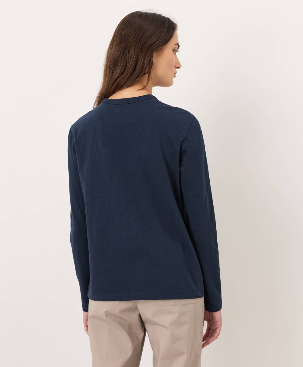 Women's Soft-Slub Essential Crewneck Long Sleeve Tee