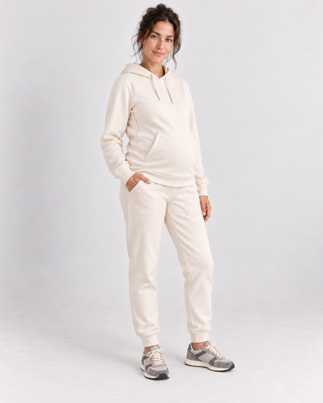 The Cove Maternity Jogger - Bone