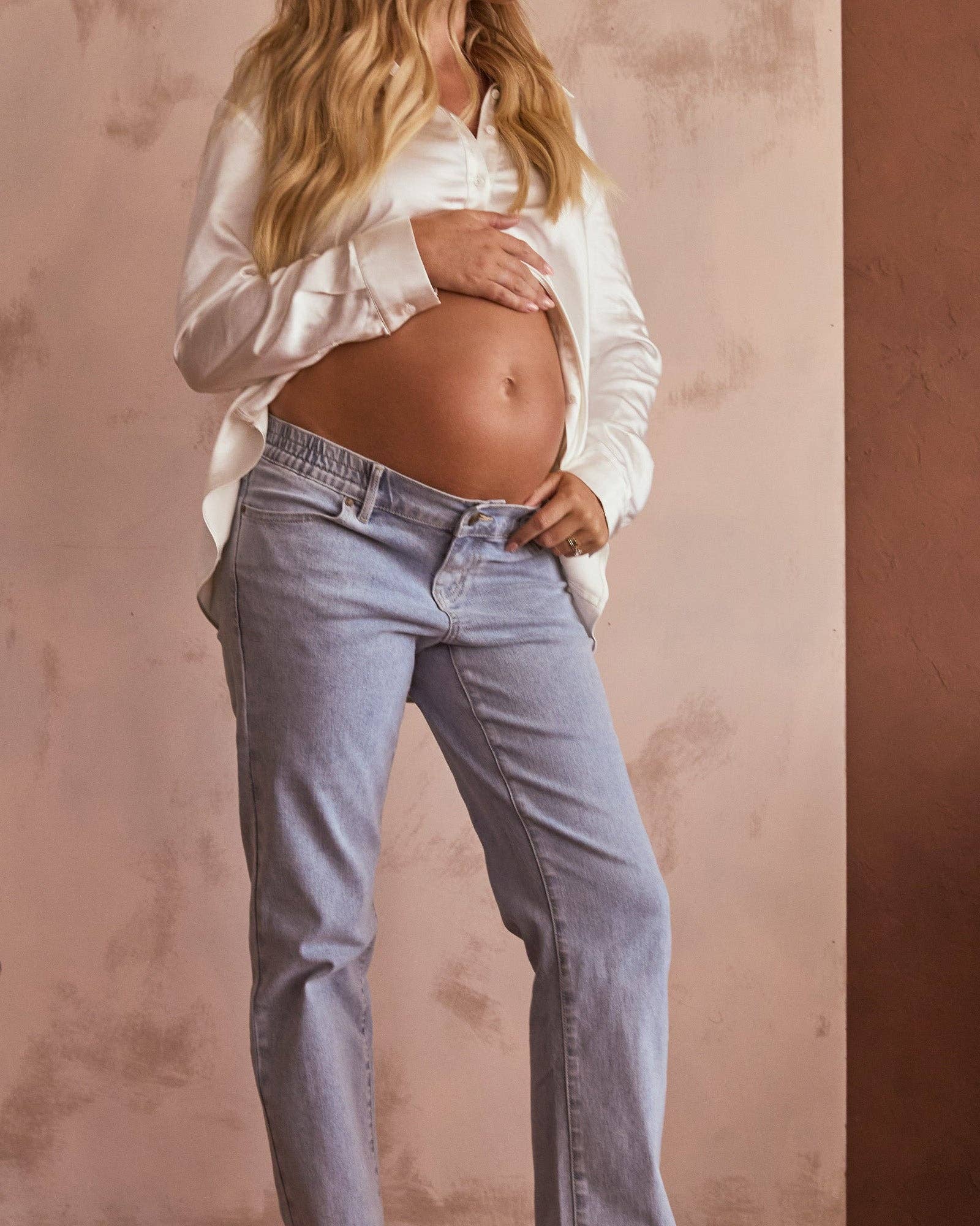 Slim Straight Leg Jeans - Cropped (Light Wash)