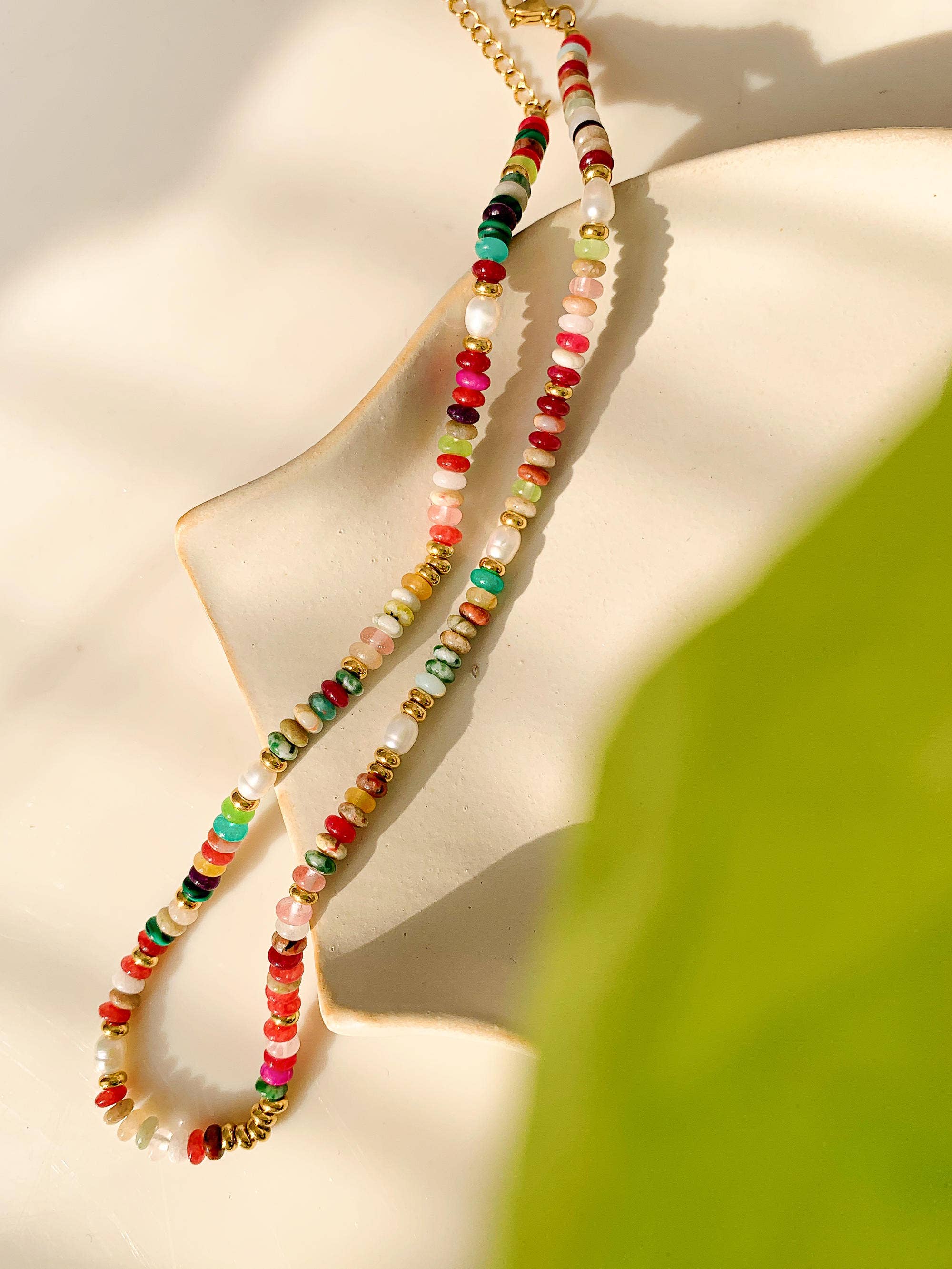 Sunny Non-Tarnish Boho Beaded Necklace
