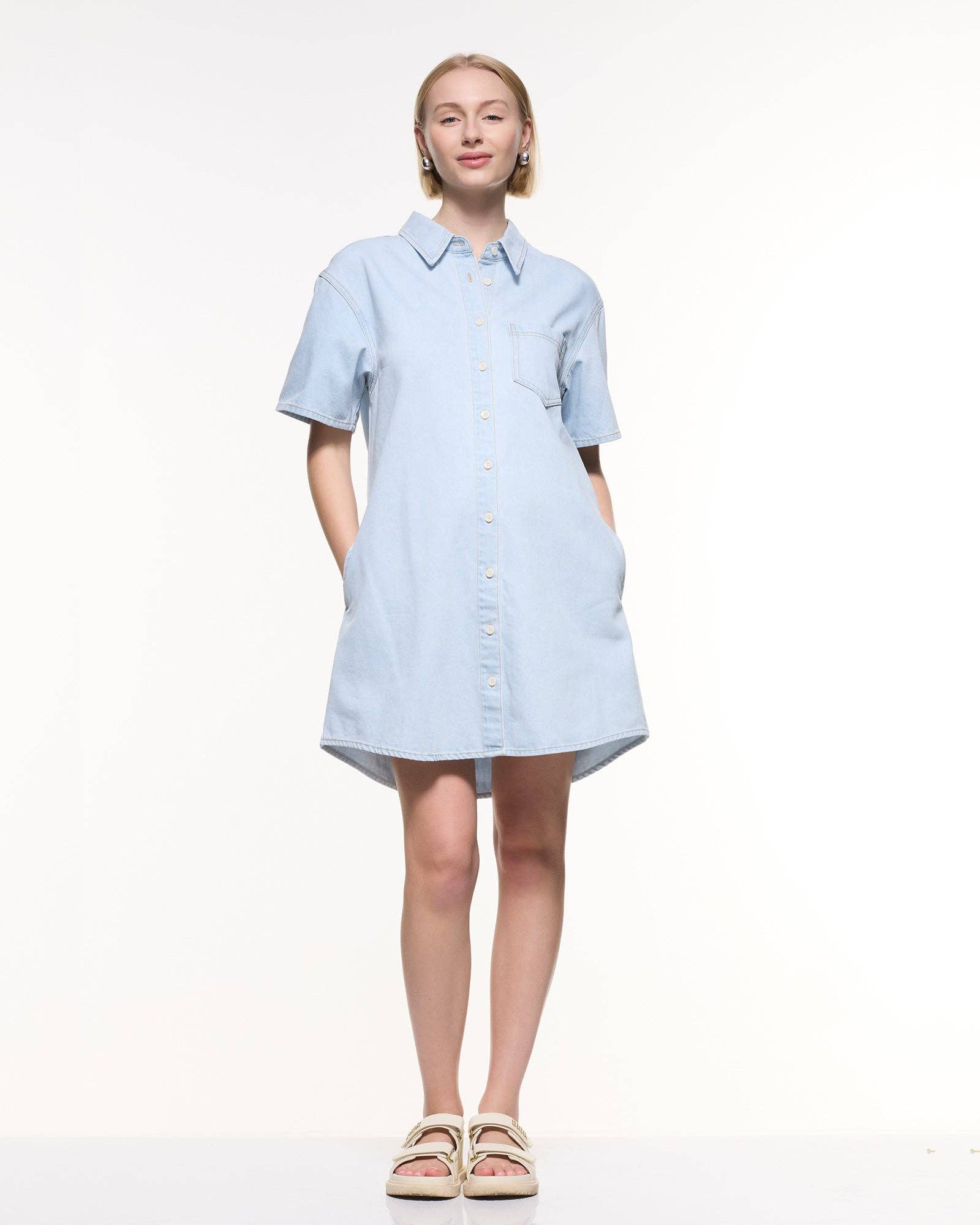 Luna Denim Shirt Dress