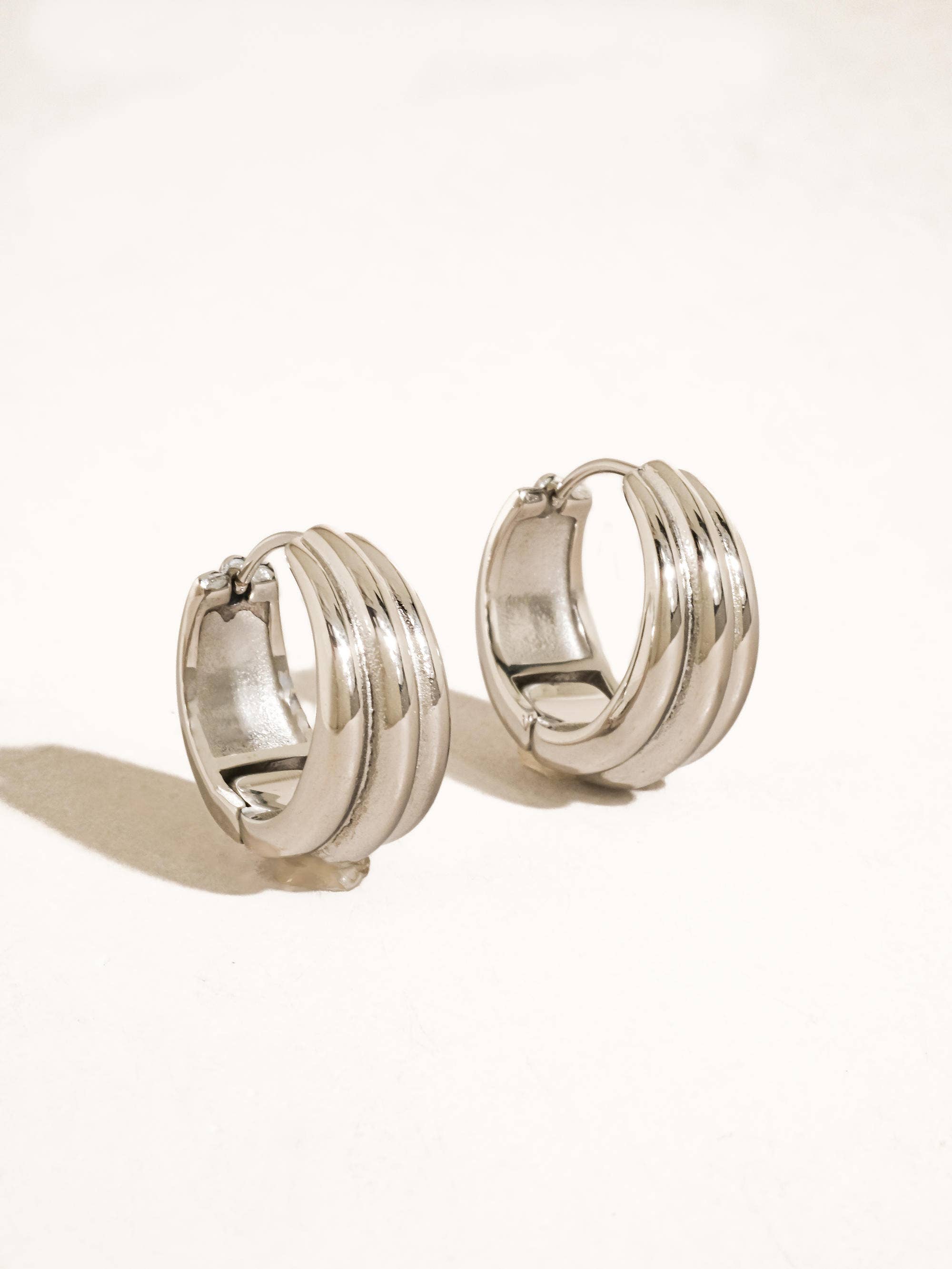 Gevrey Silver Hoop Earrings