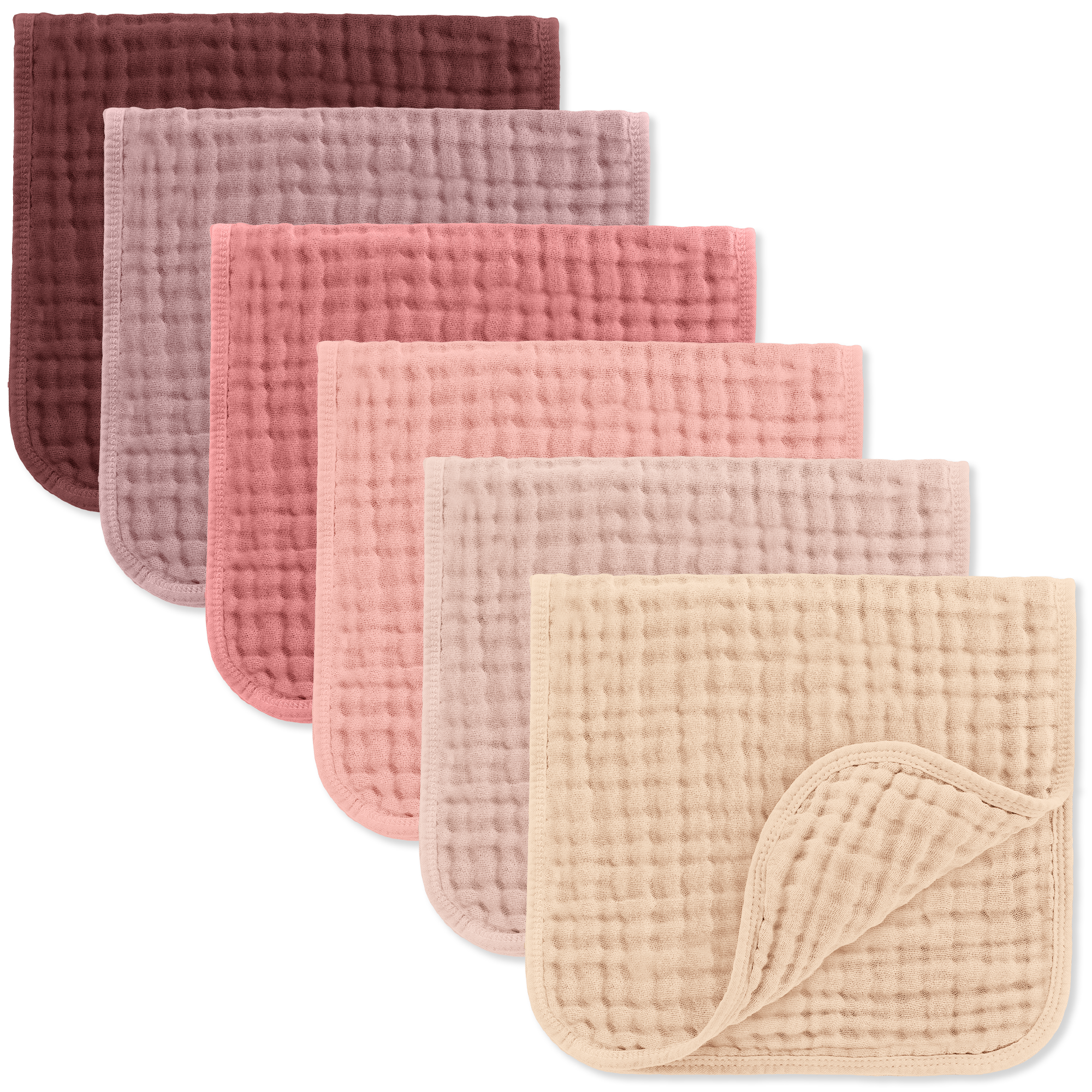Baby Burp Cloths - 100% Muslin Cotton