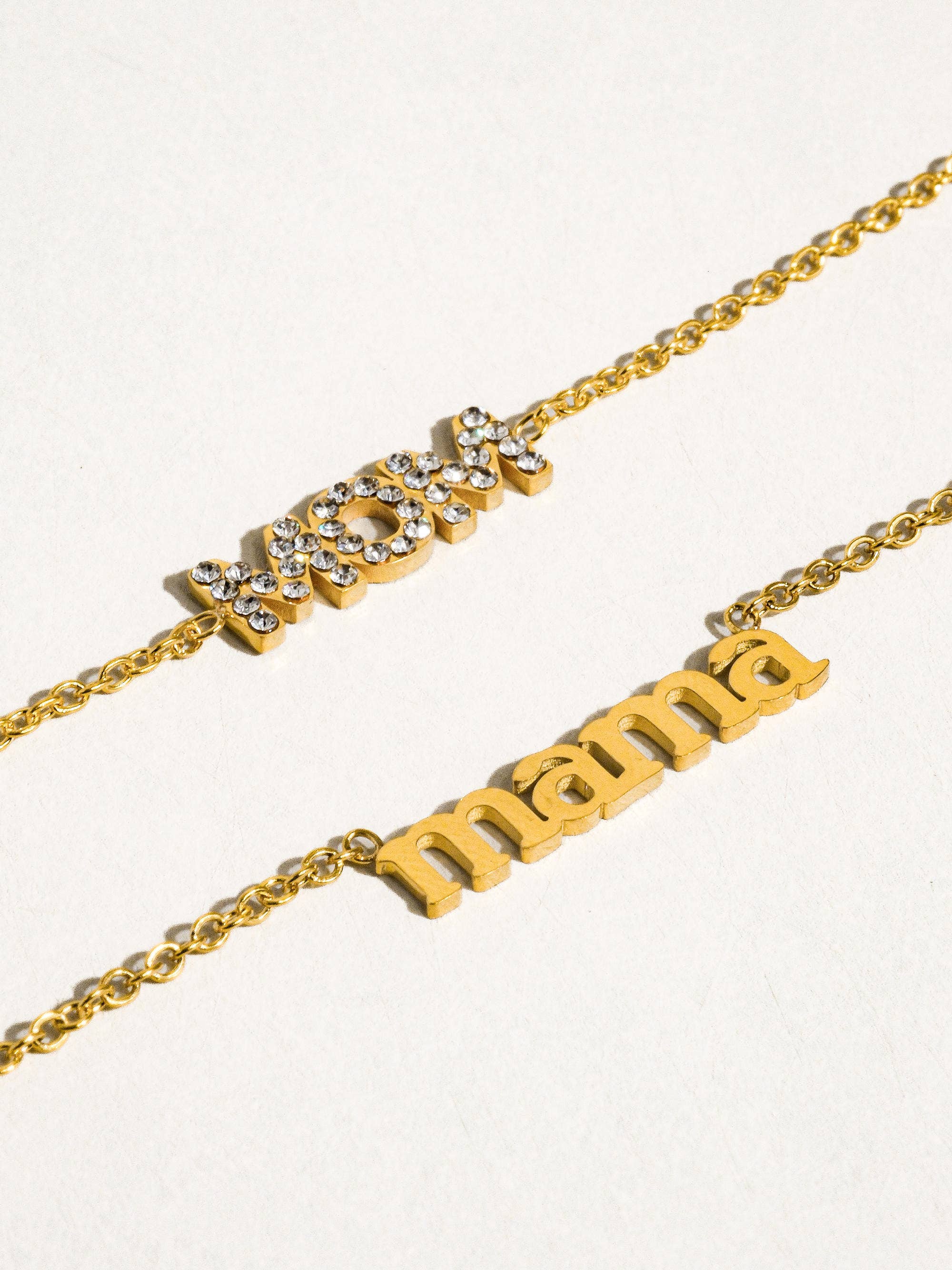 Mother's Day 18K Gold Non-Tarnish 'Mama' Necklace