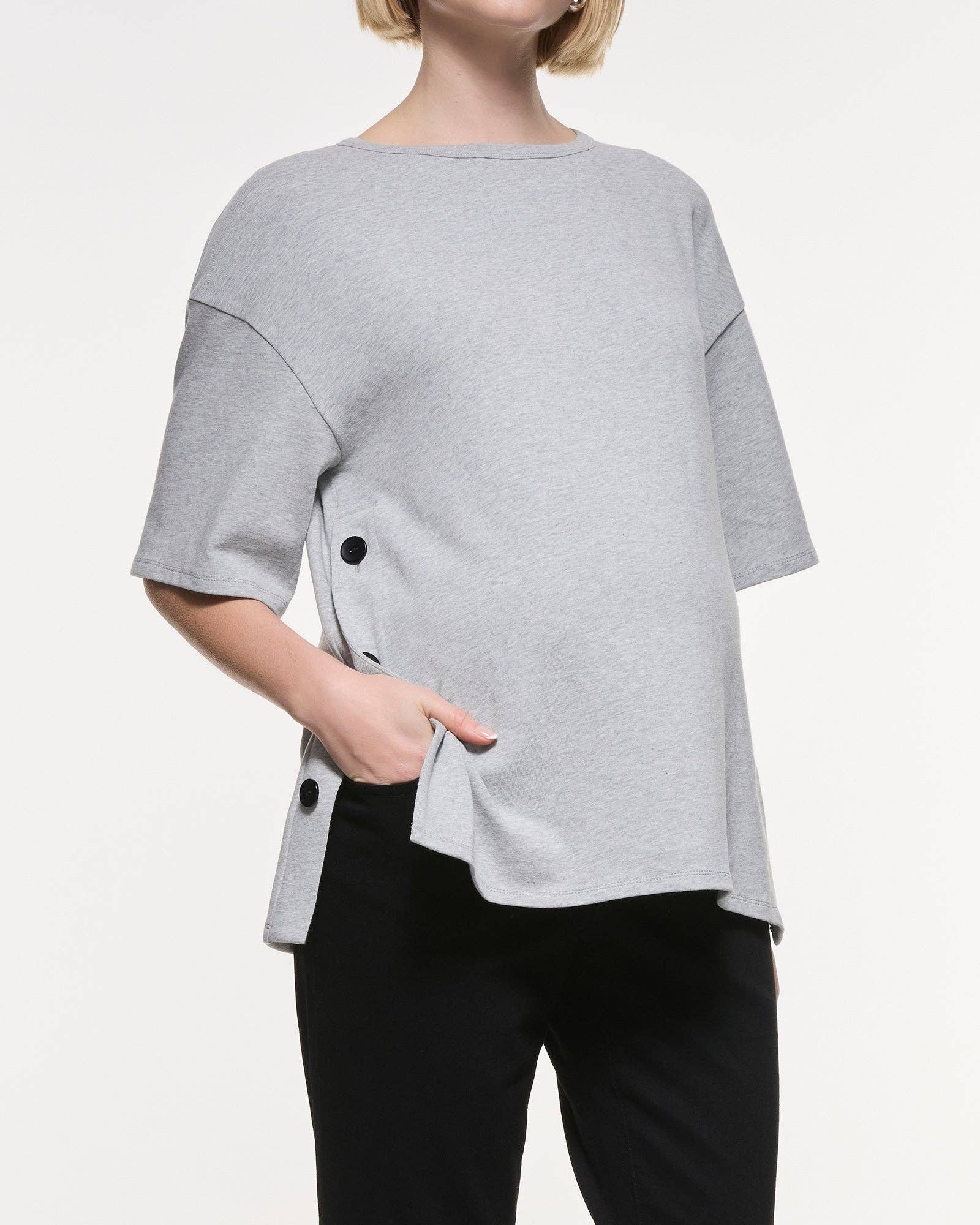 Haut en coton à boutons Luna