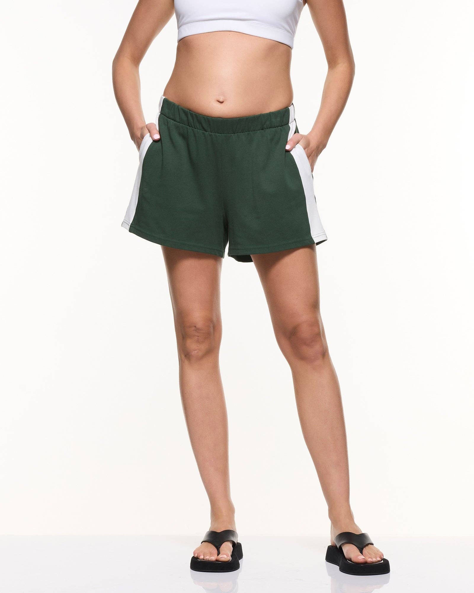 Side Stripe Cotton Shorts