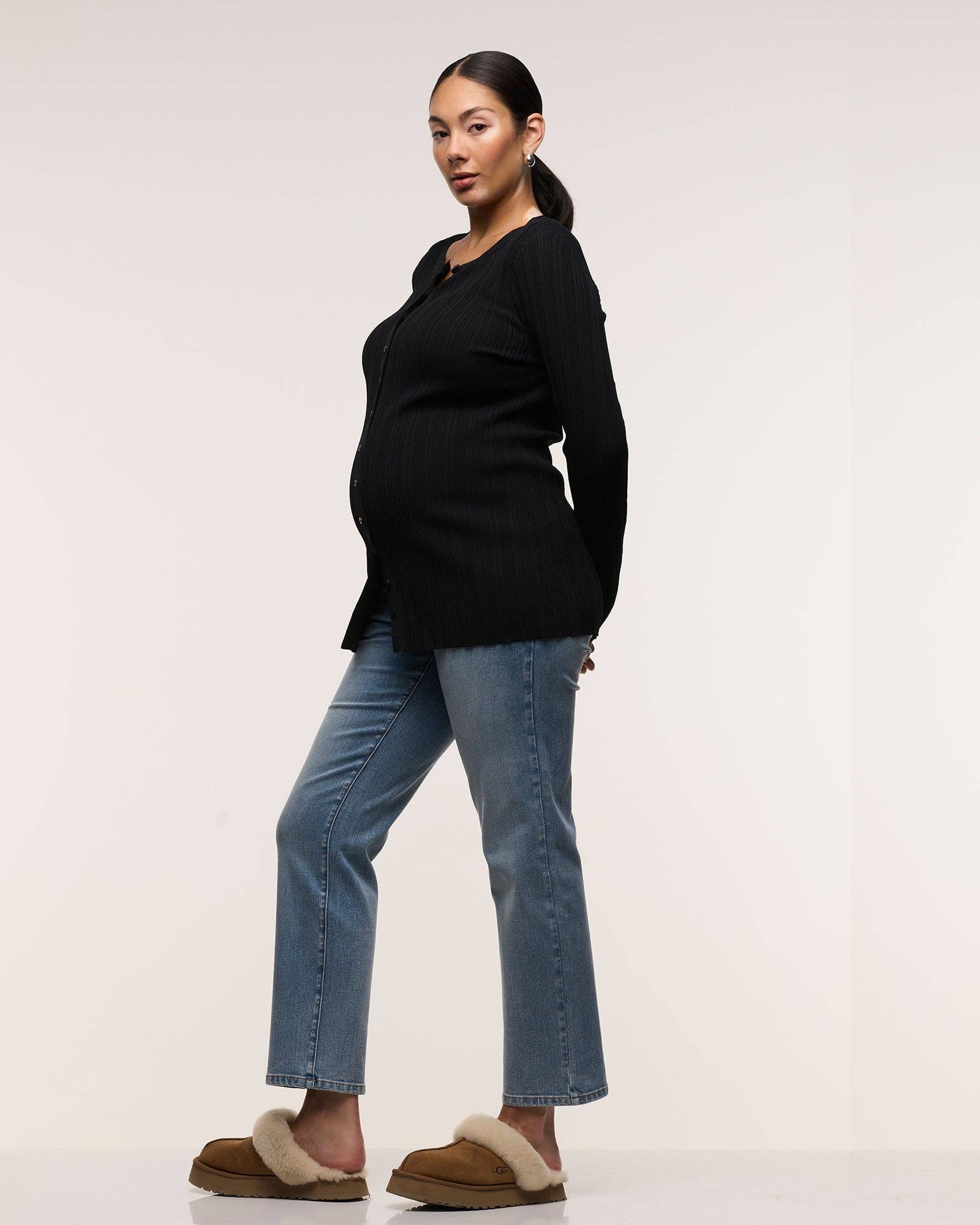 Heaven Slim Overbelly Jeans – Maternity Slim Fit, Cropped Denim