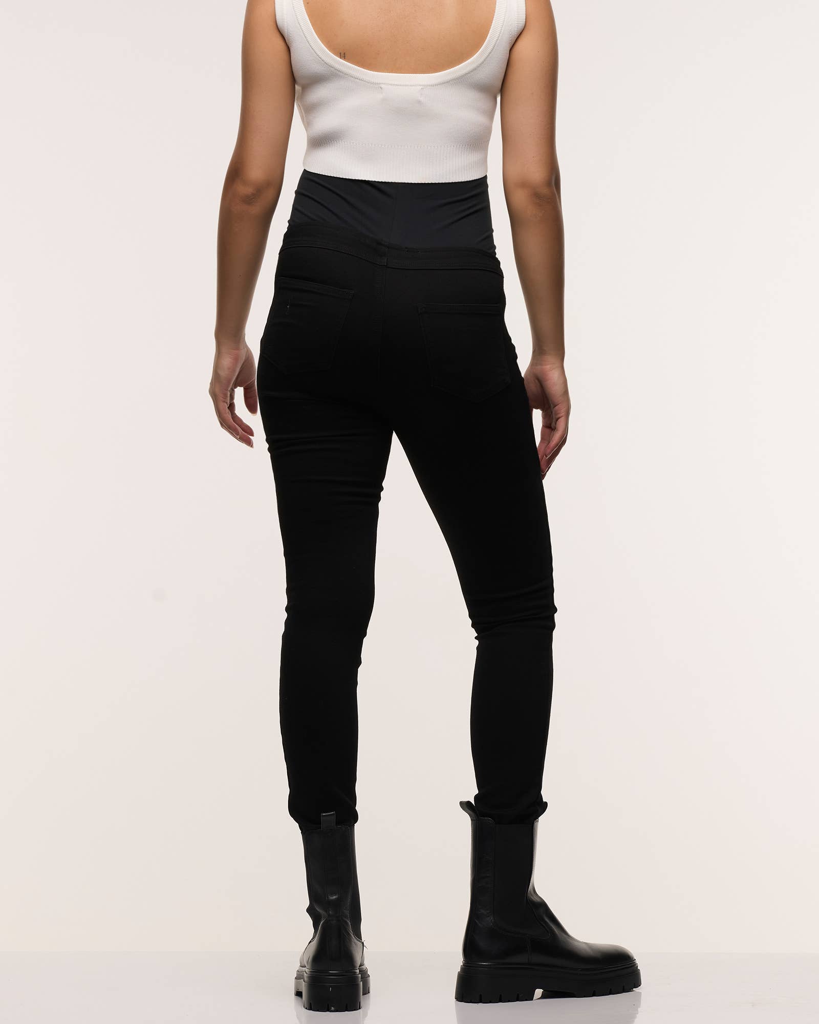Heaven Overbelly Skinny Maternity Jeans (Black)
