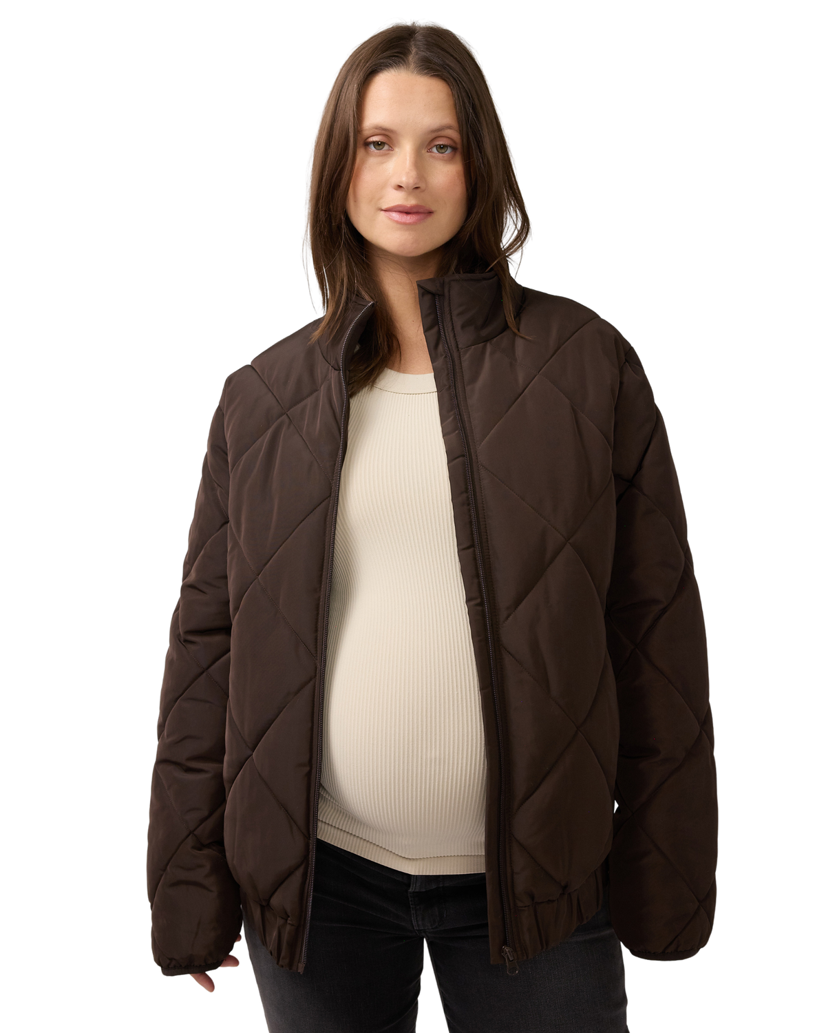 Expandable Raglan Maternity Puffer Jacket