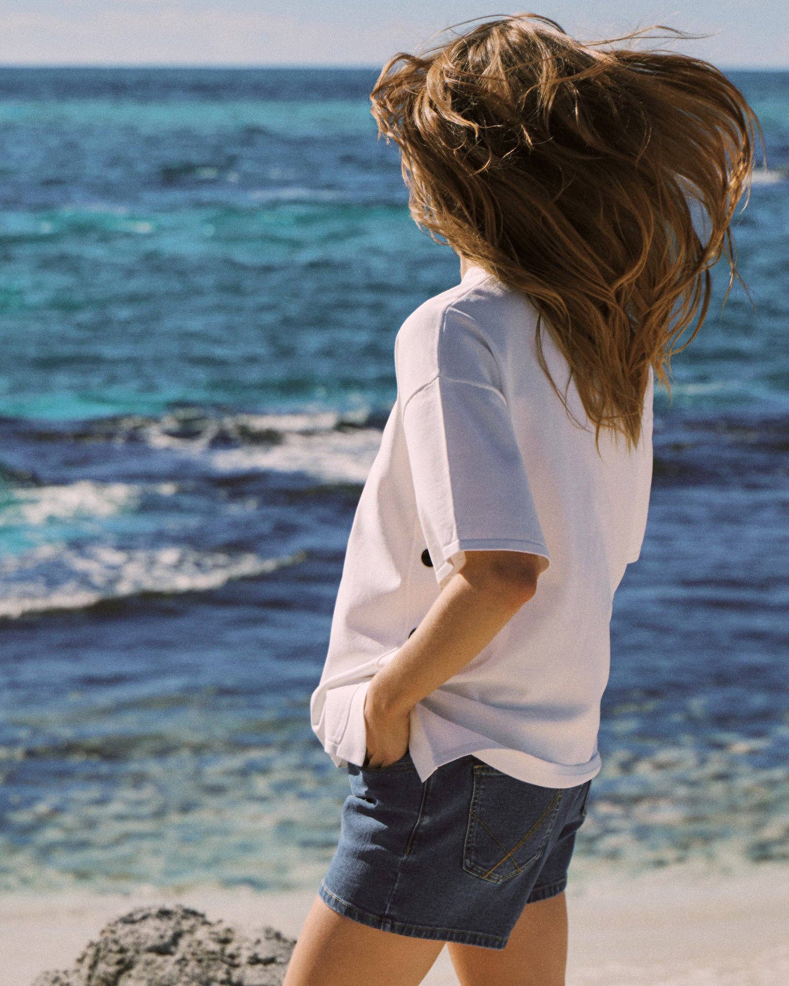 Haut d'allaitement boutonné en crêpe