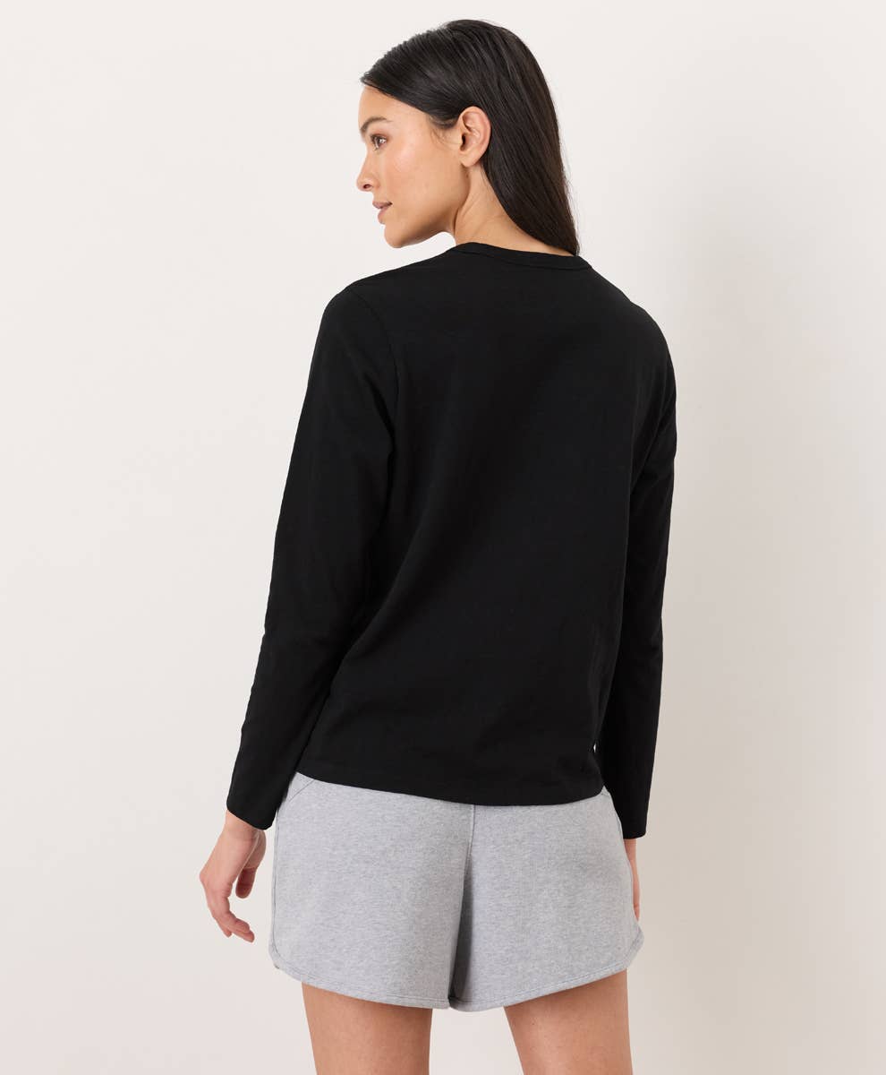 Women's Soft-Slub Essential Crewneck Long Sleeve Tee