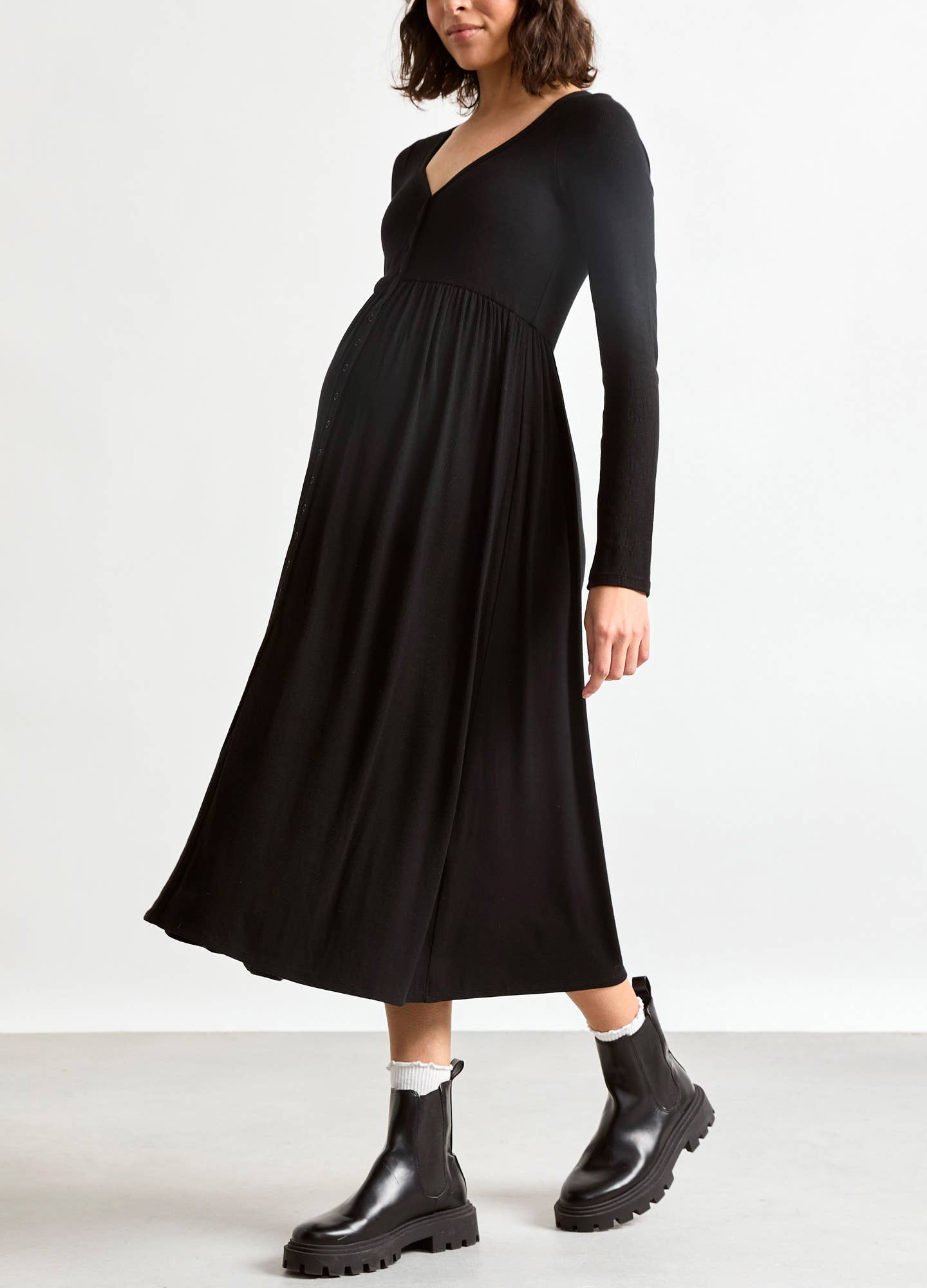 Robe d'allaitement côtelée ultra douce - Nouveauté