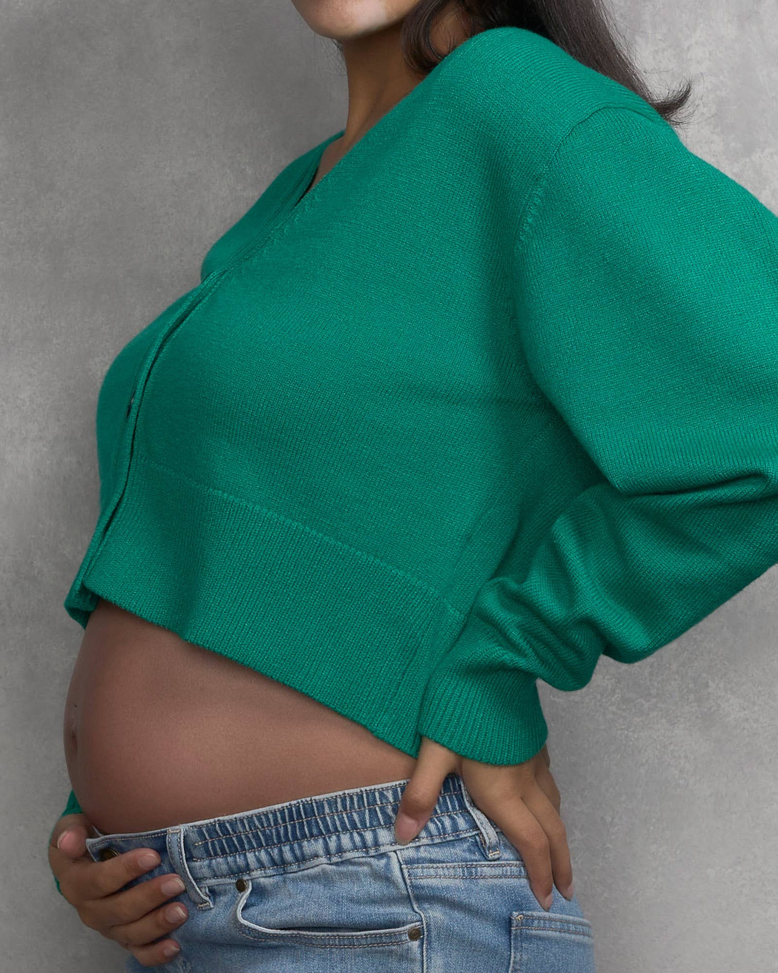 Gilet court à col en V