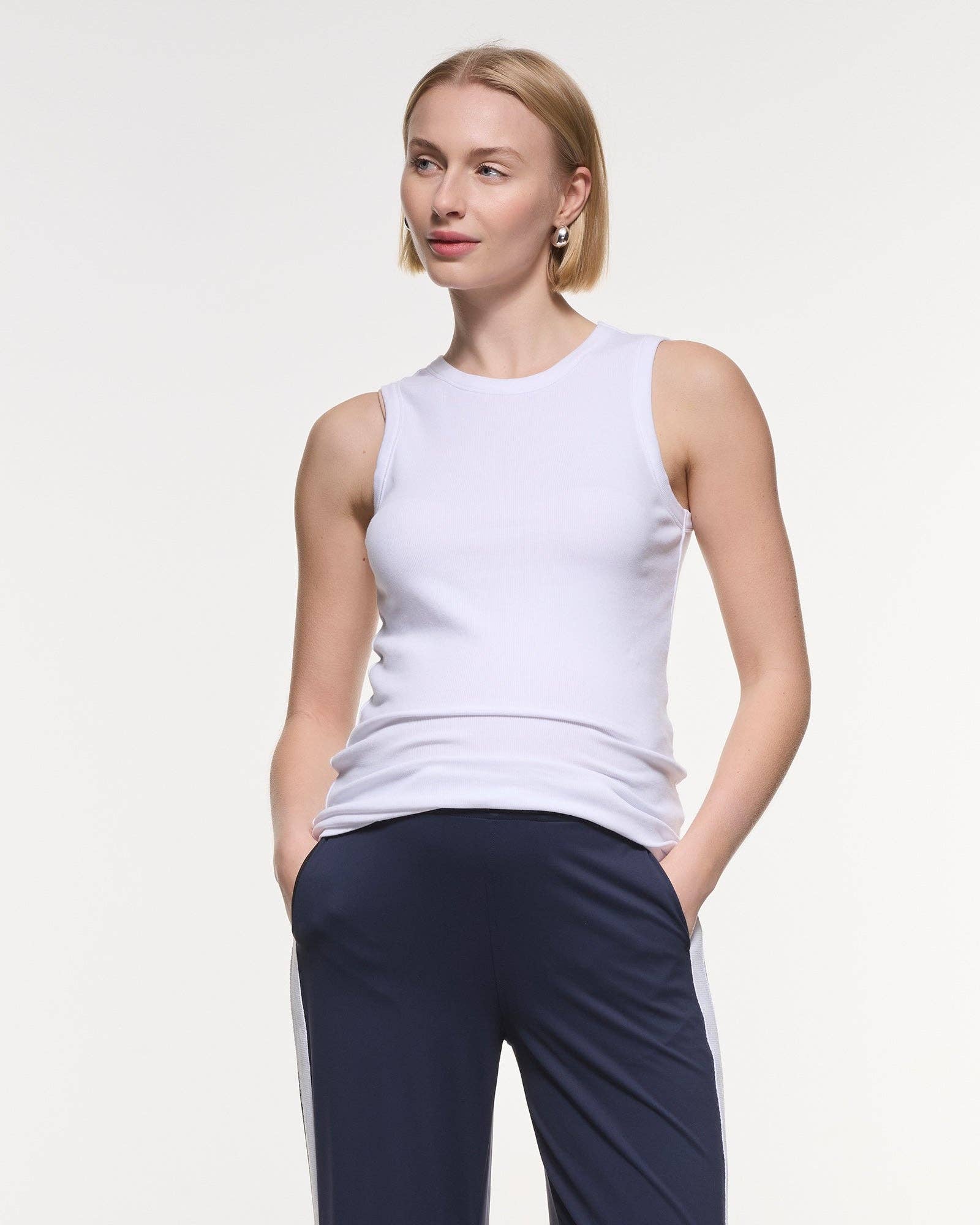 Débardeur côtelé souple de base