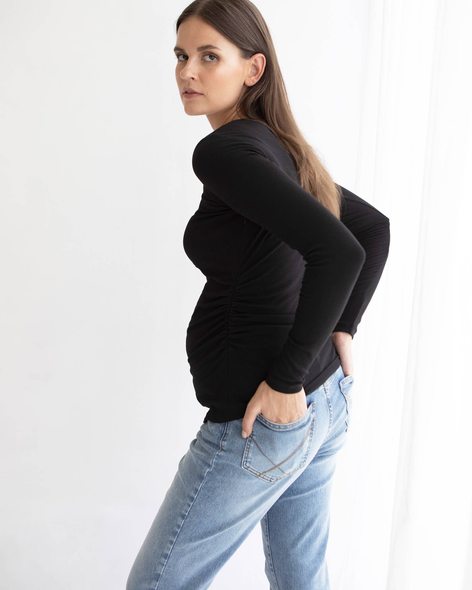 Heaven Slim Ankle Maternity Jeans (Mid Wash)