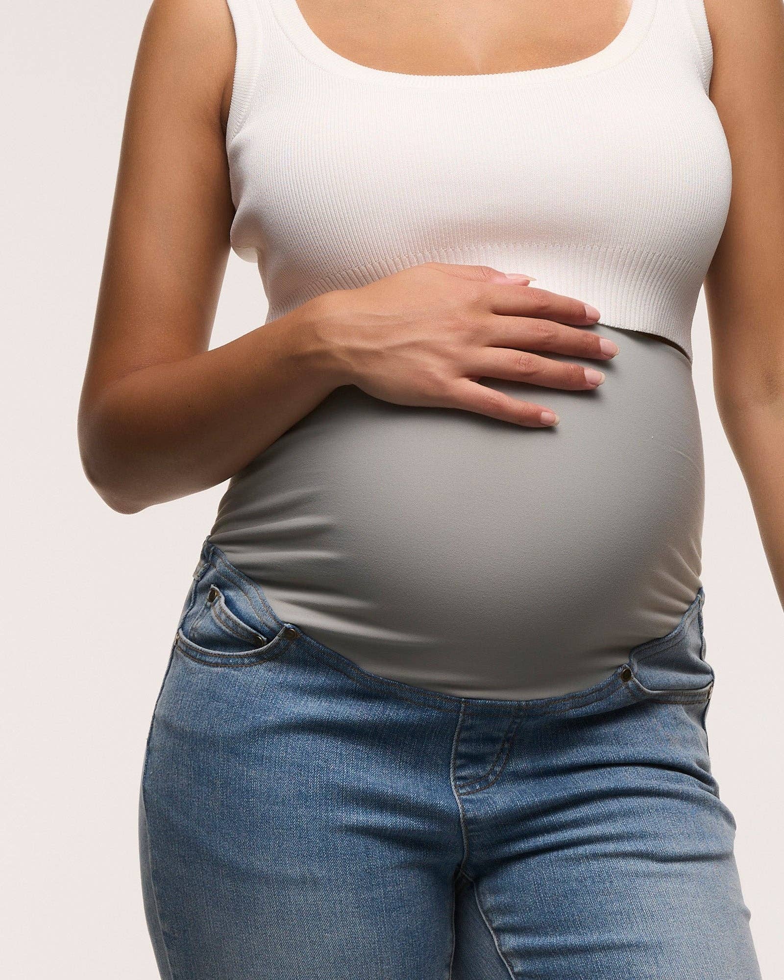 Heaven Slim Overbelly Jeans – Maternity Slim Fit, Cropped Denim