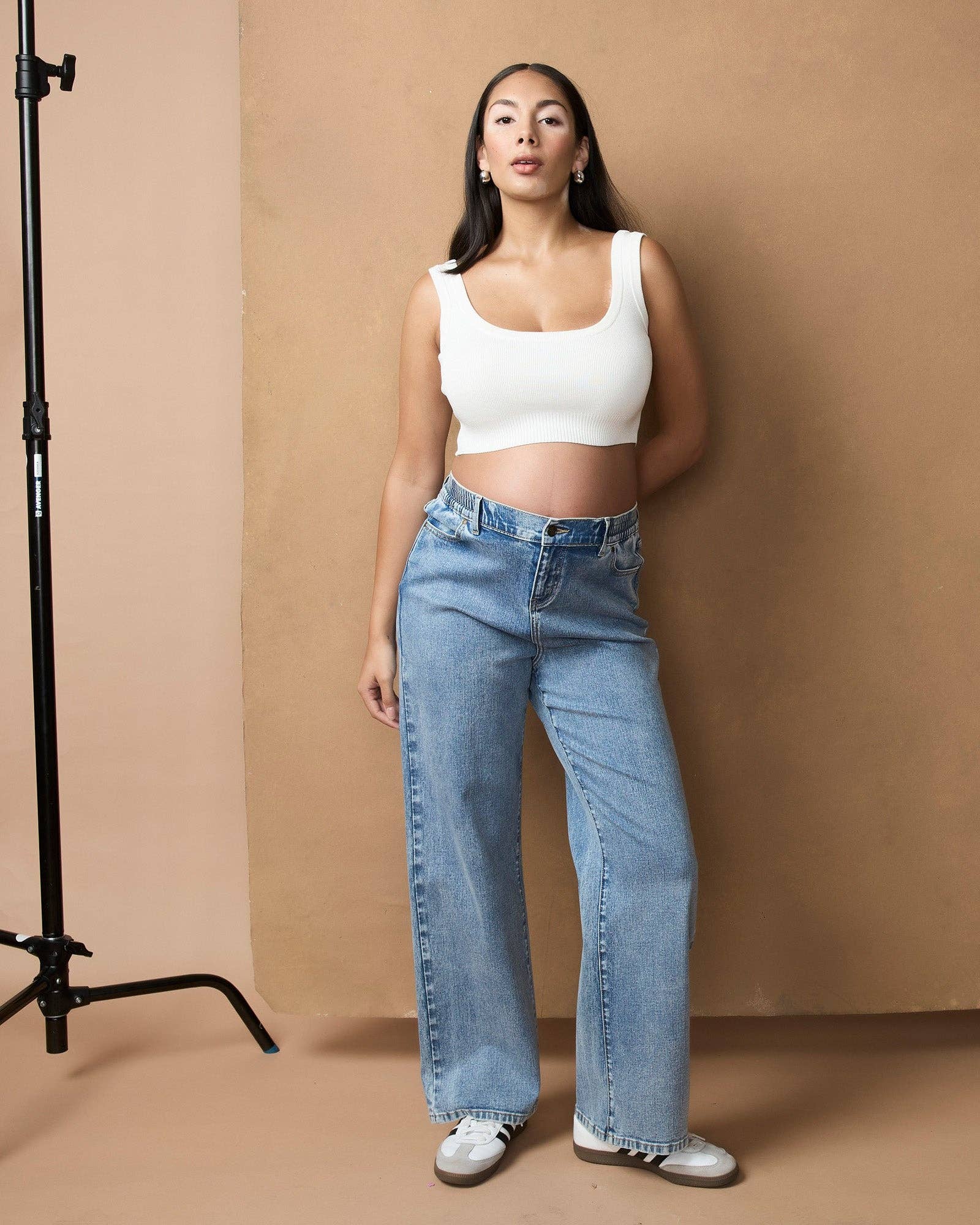 Relaxed Wide Leg Maternity Jeans